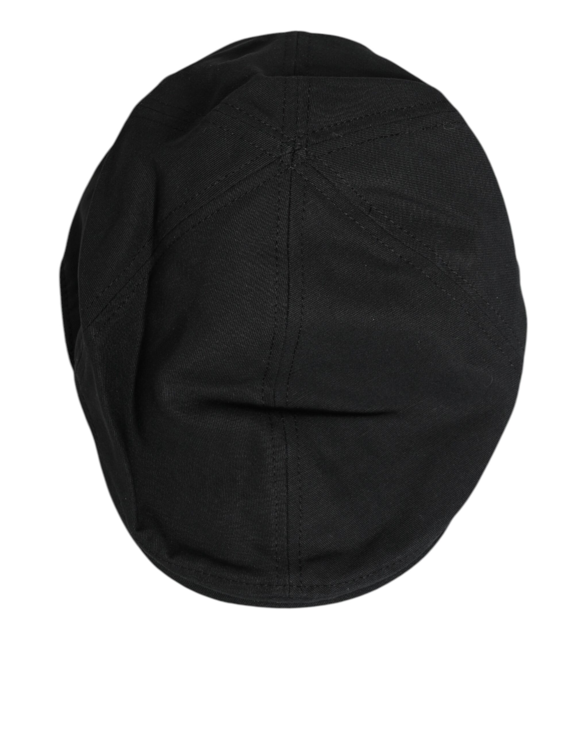 Dolce & Gabbana Black Cotton Blend Newsboy Men Cloth Cap Hat - Image 5