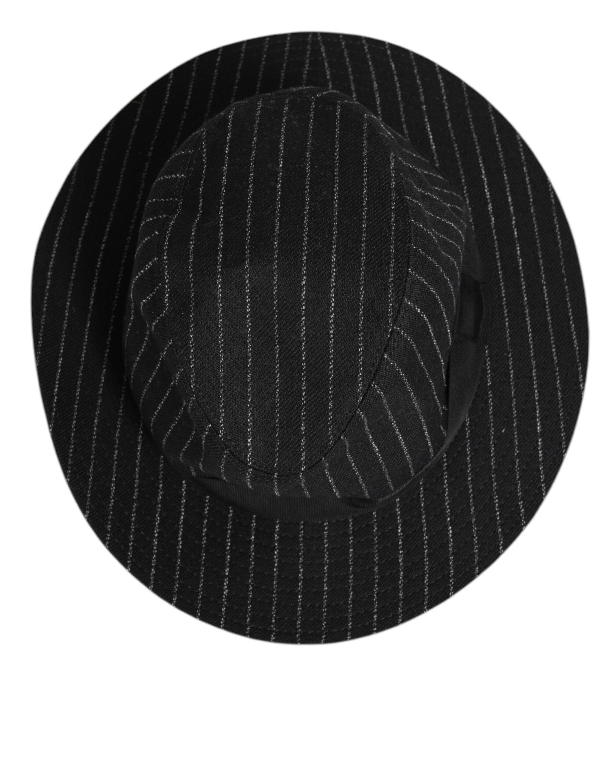 Dolce & Gabbana Black Striped Virgin Wool Men Fedora Capello Hat - Image 3