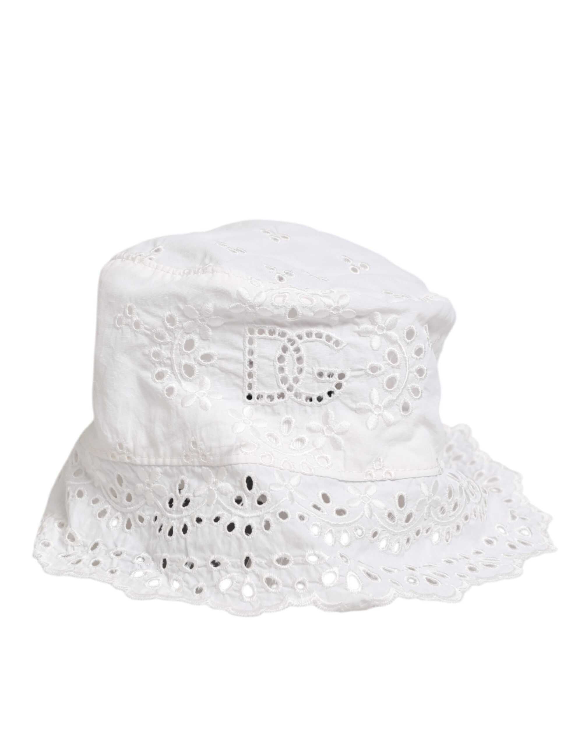 Dolce & Gabbana White Nylon Cut Out Bucket Logo Capello Hat - Image 2
