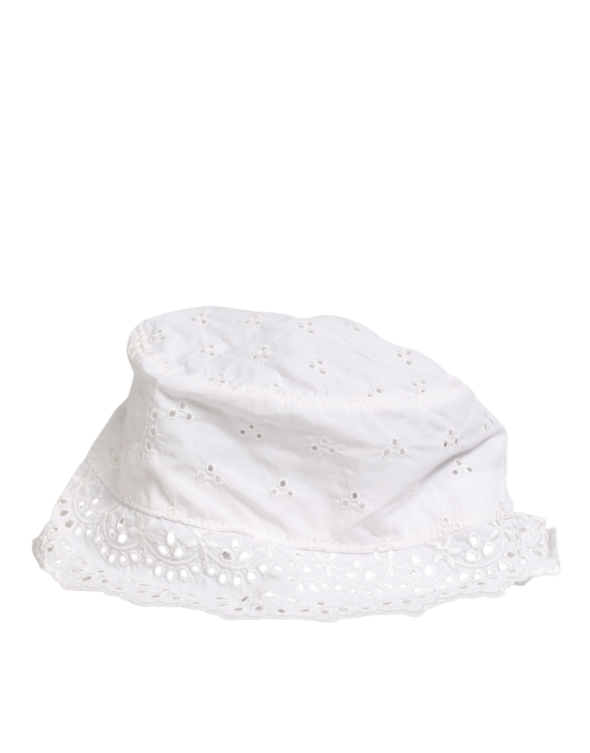 Dolce & Gabbana White Nylon Cut Out Bucket Logo Capello Hat - Image 5