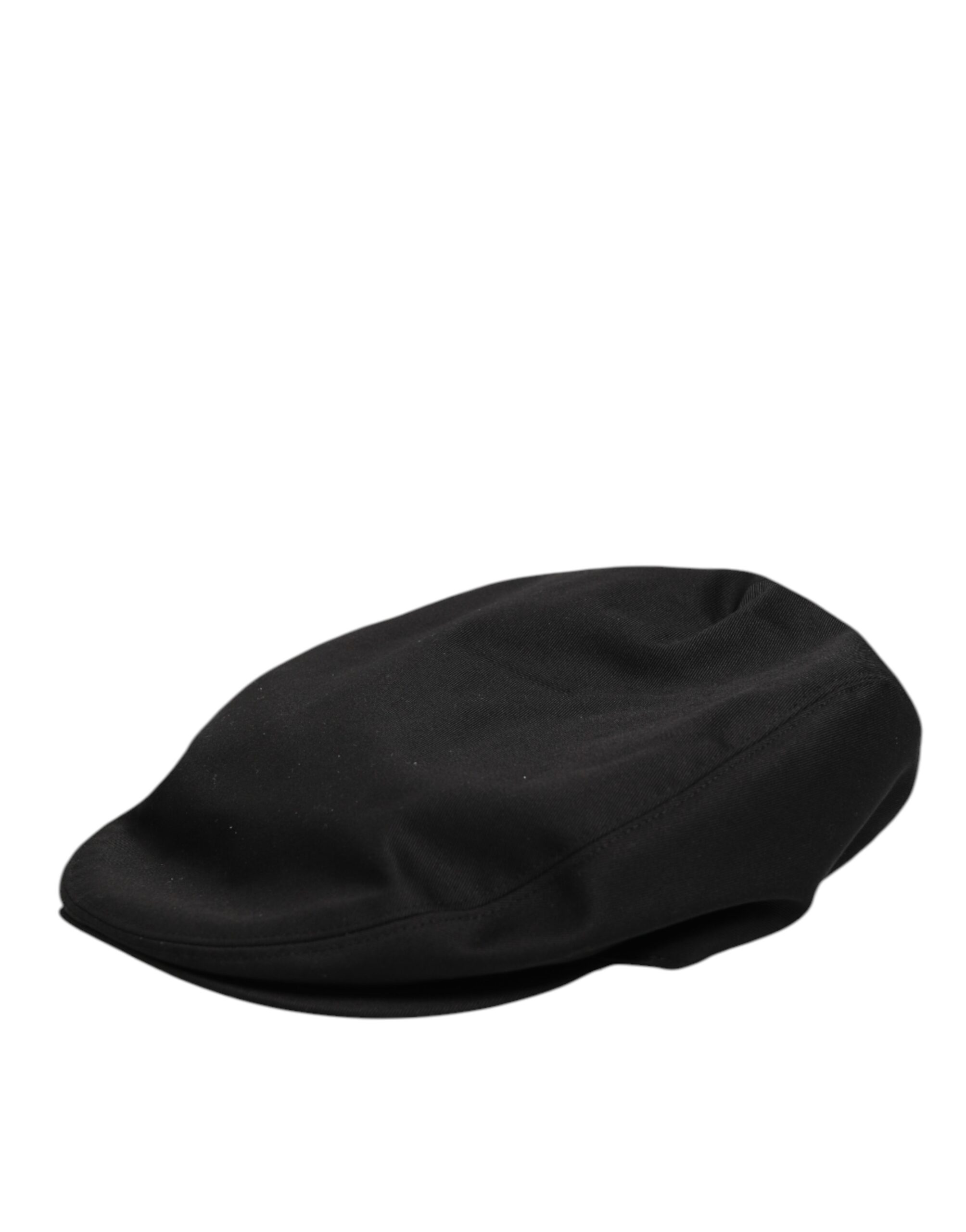 Dolce & Gabbana Black Cotton Dg Logo Newsboy Cloth Capello Hat - Image 3