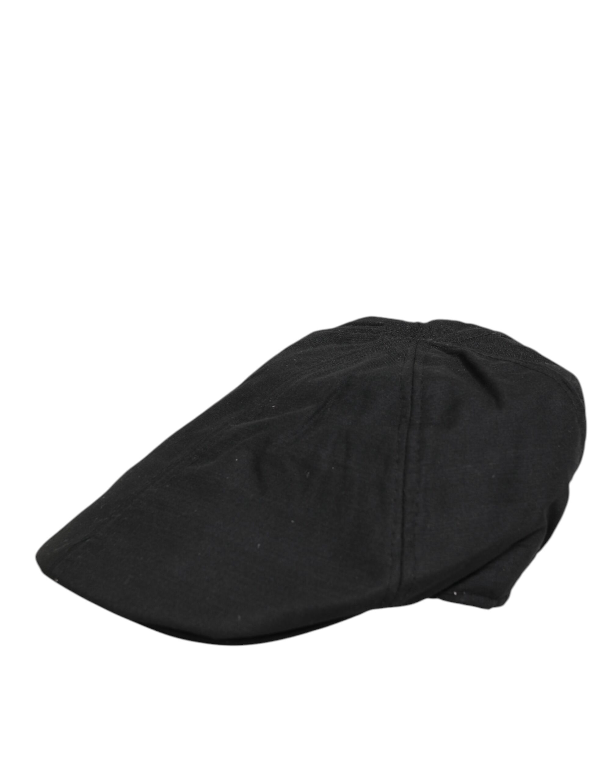 Dolce & Gabbana Black Cotton DG Logo Newsboy Cloth Capello Hat - Image 2
