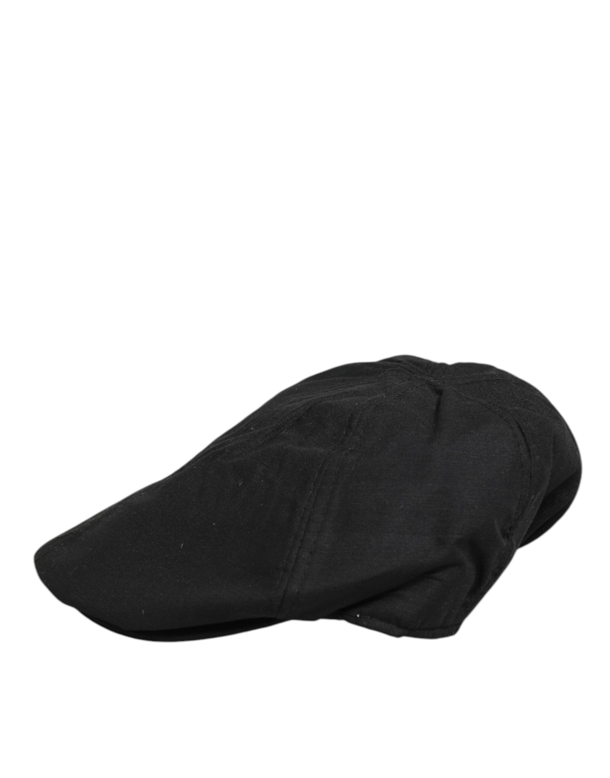 Dolce & Gabbana Black Cotton DG Logo Newsboy Cloth Capello Hat - Image 4