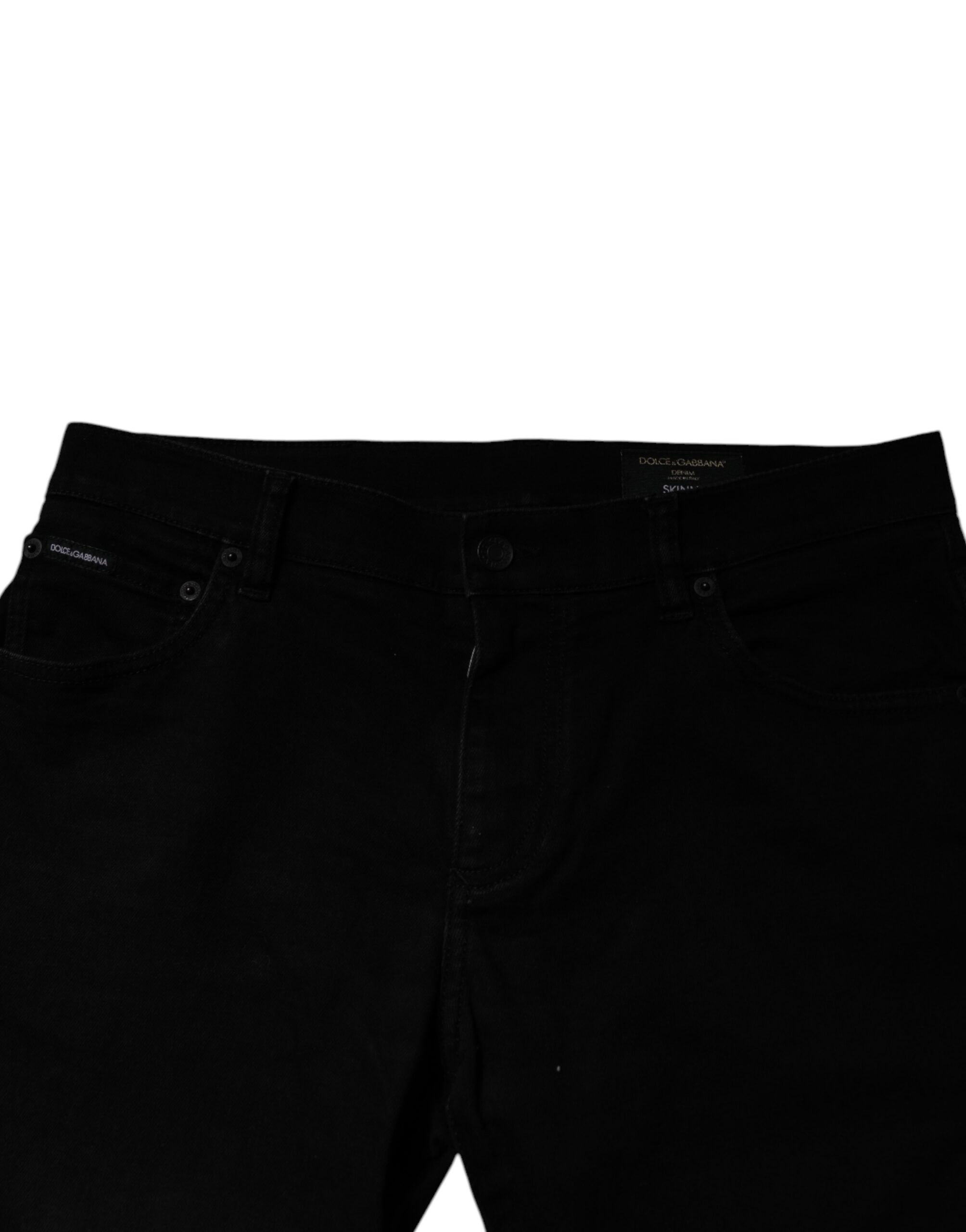 Dolce & Gabbana Black Cotton Stretch Skinny Men Denim Jeans - Image 5