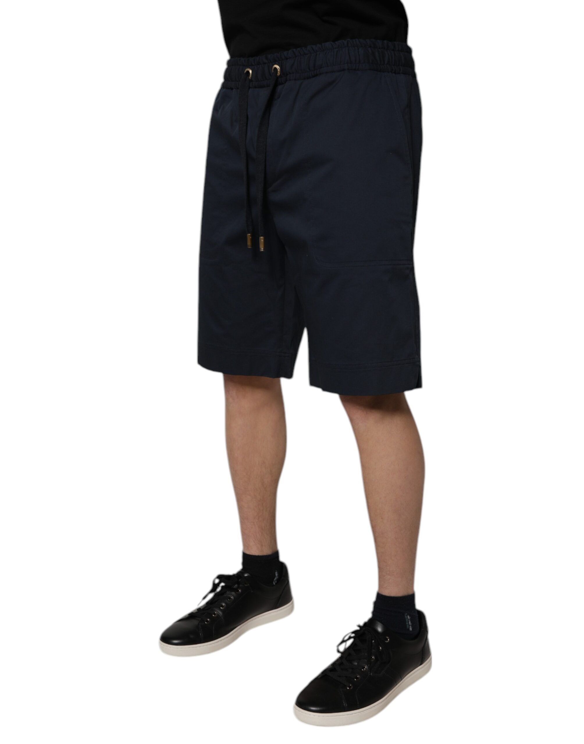 Dolce & Gabbana Navy Blue Cotton Stretch Men Bermuda Shorts - Image 3