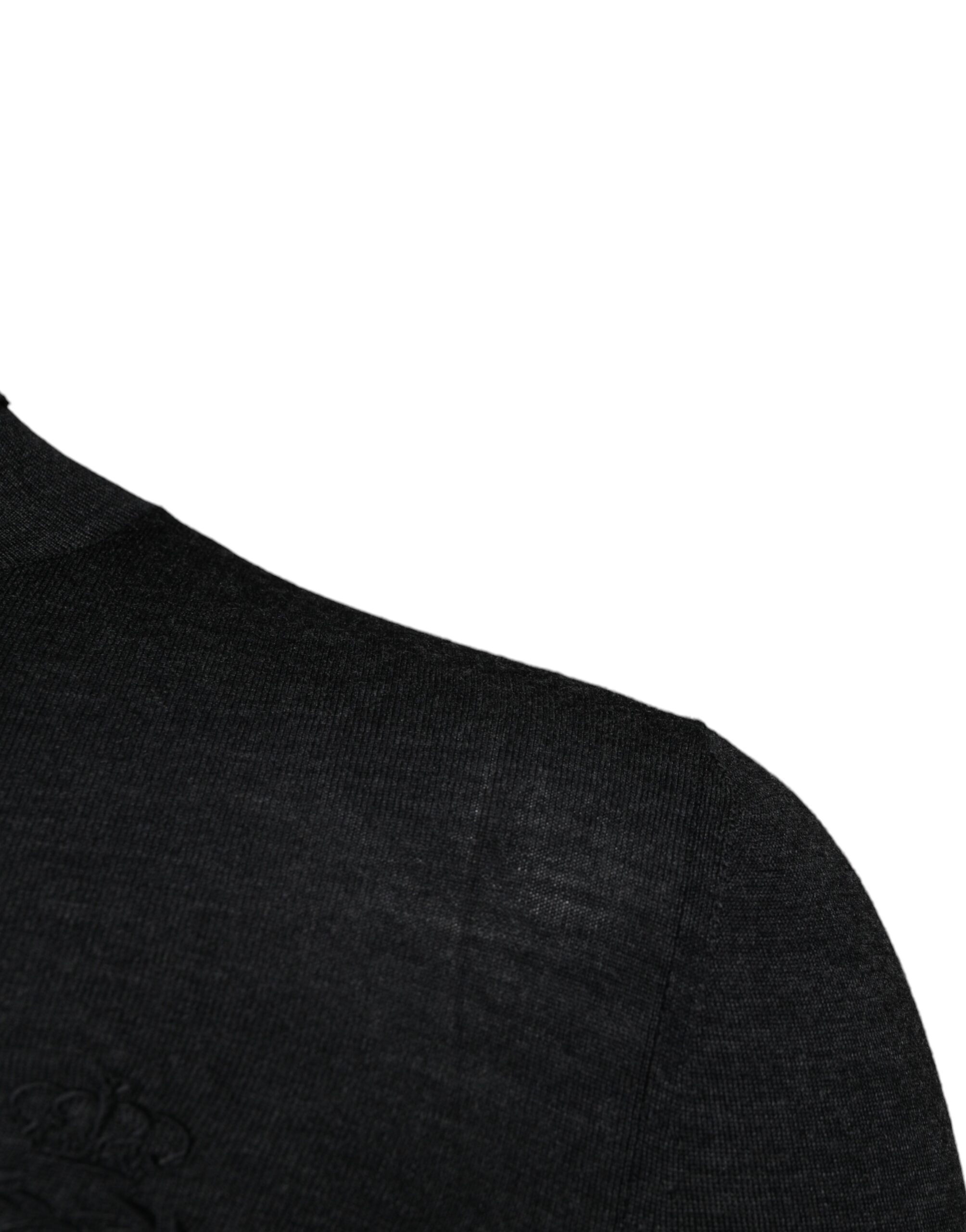 Dolce & Gabbana Black Wool Turtle Neck Men Pullover Sweater - Image 3