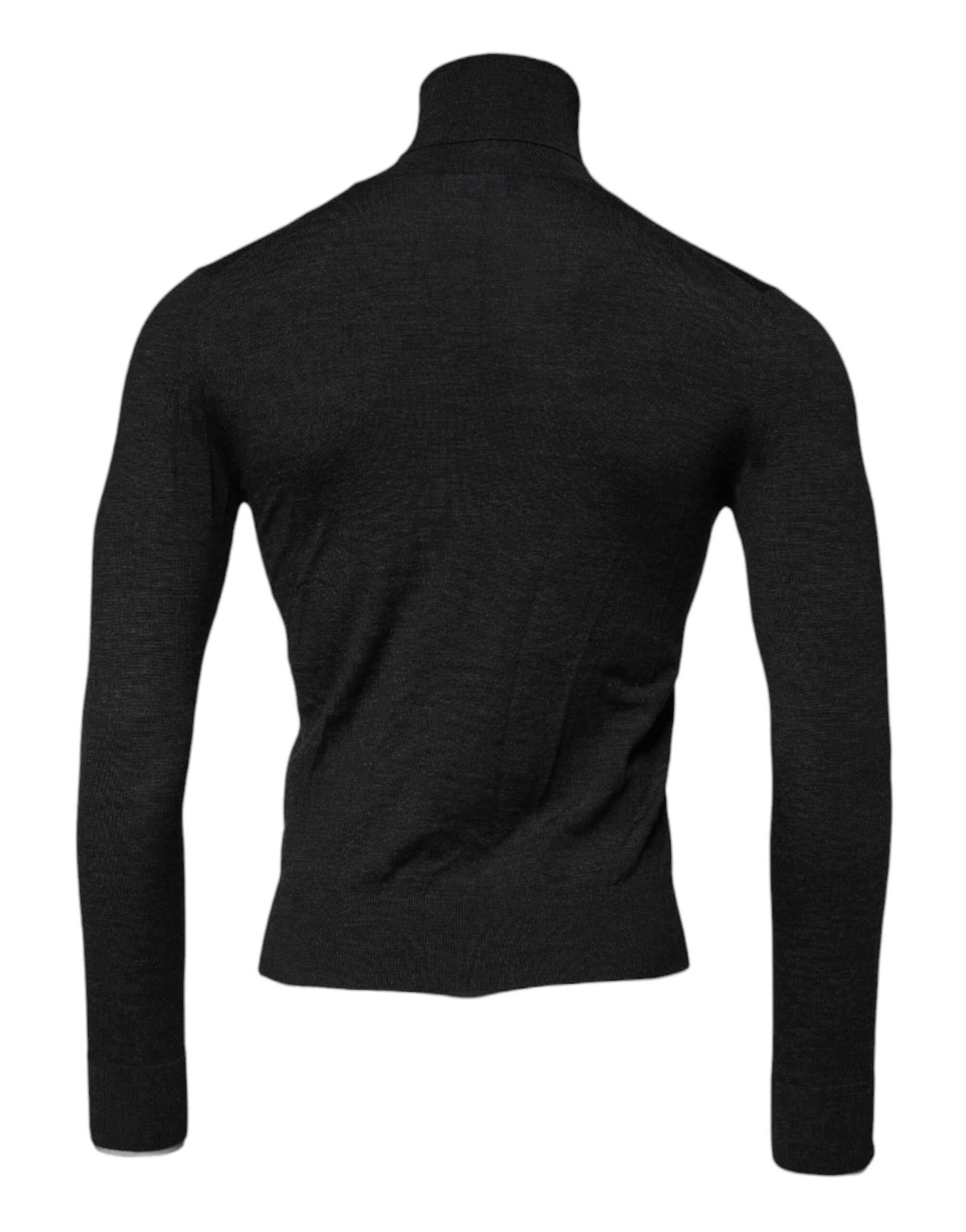 Dolce & Gabbana Black Wool Turtle Neck Men Pullover Sweater - Image 4