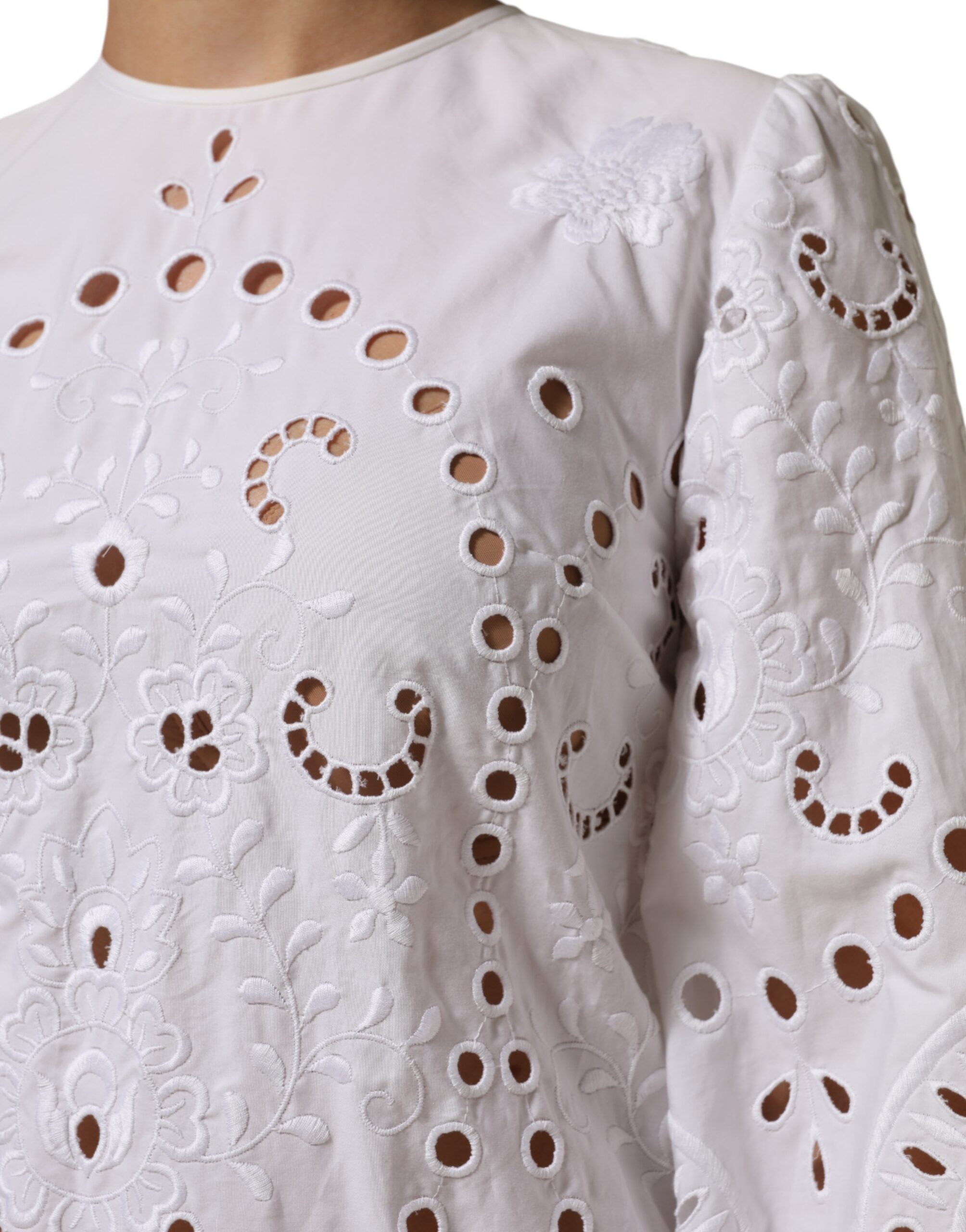 Dolce & Gabbana White Cut Out A-line Sheath Mini Dress - Image 6