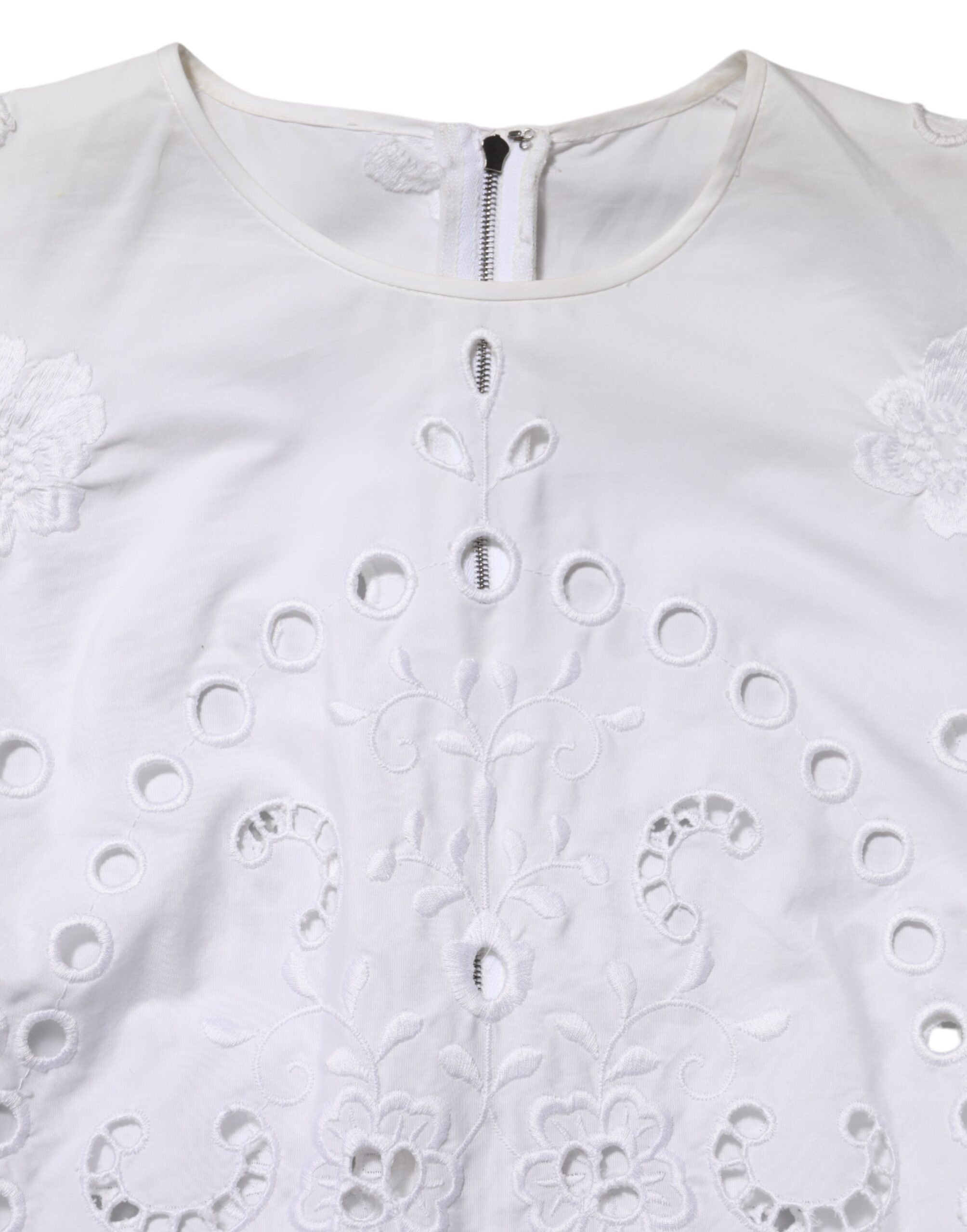 Dolce & Gabbana White Cut Out A-line Sheath Mini Dress - Image 7