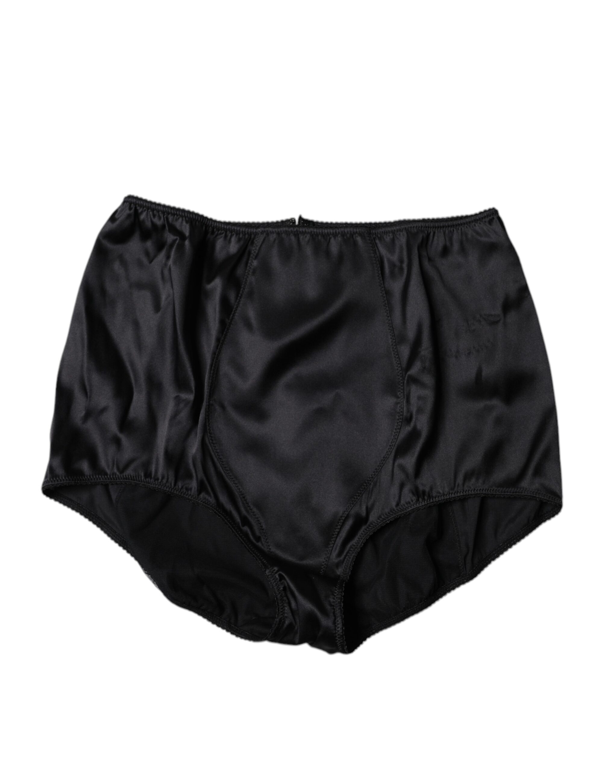 Dolce & Gabbana Black Silk Stretch High Waist Girdle Underwear - Image 2