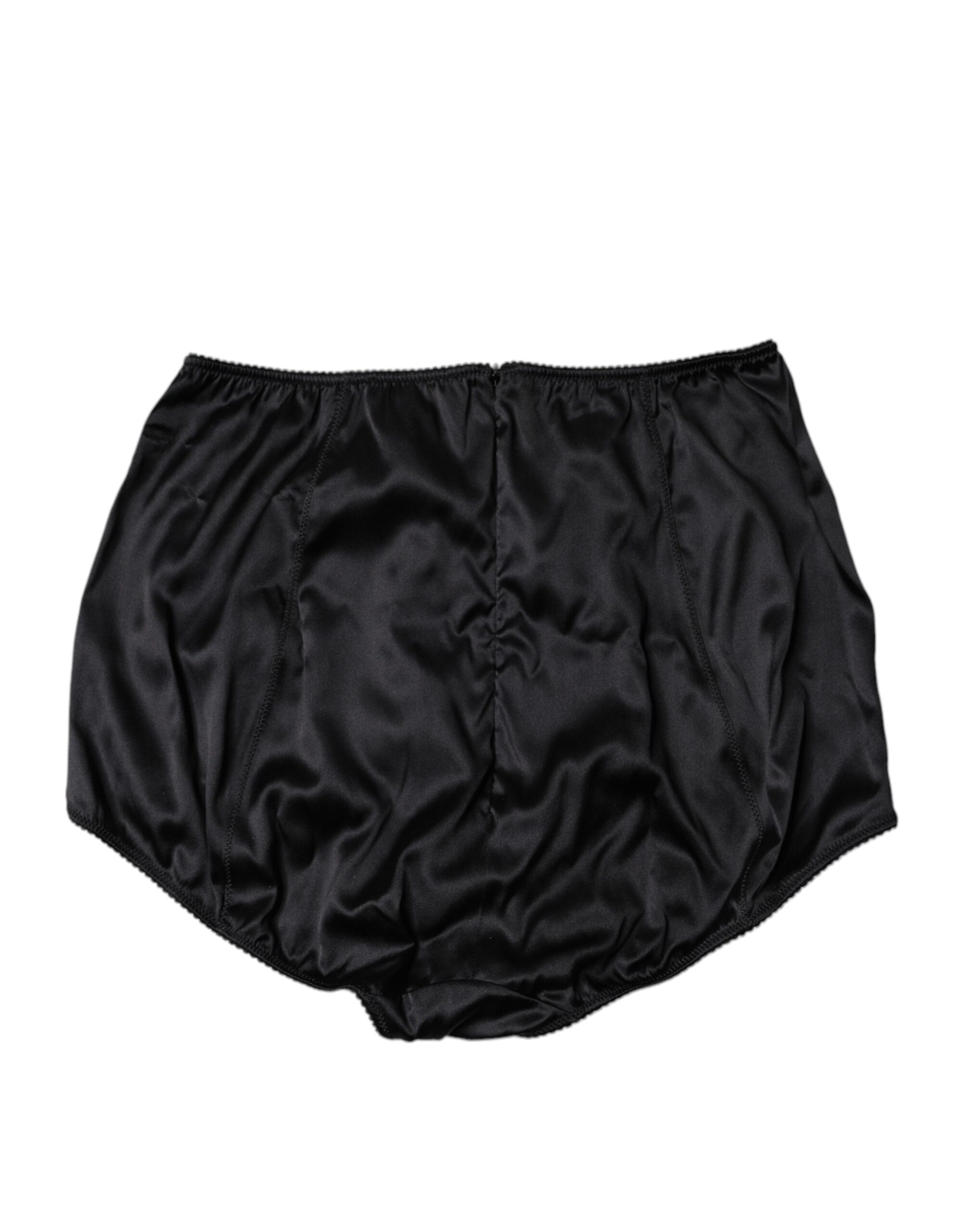 Dolce & Gabbana Black Silk Stretch High Waist Girdle Underwear - Image 3