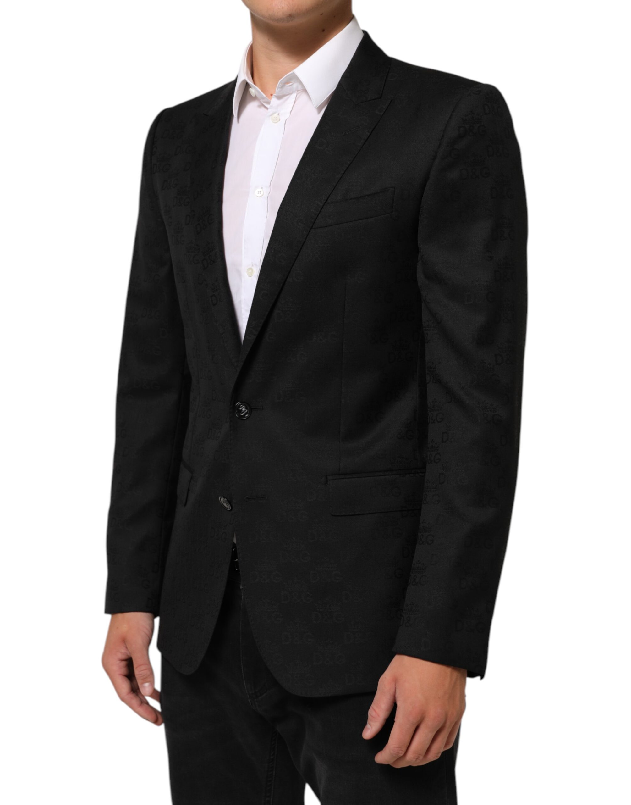 Dolce & Gabbana Black MARTINI 2 Buttons Suit Jacket Blazer - Image 3