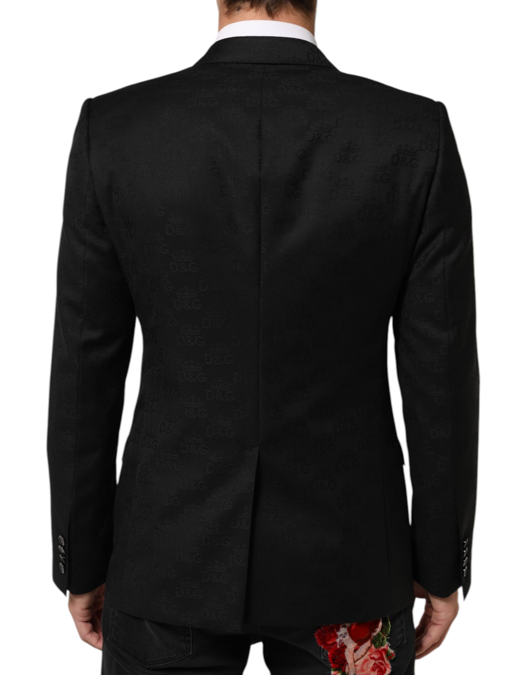 Dolce & Gabbana Black MARTINI 2 Buttons Suit Jacket Blazer - Image 4