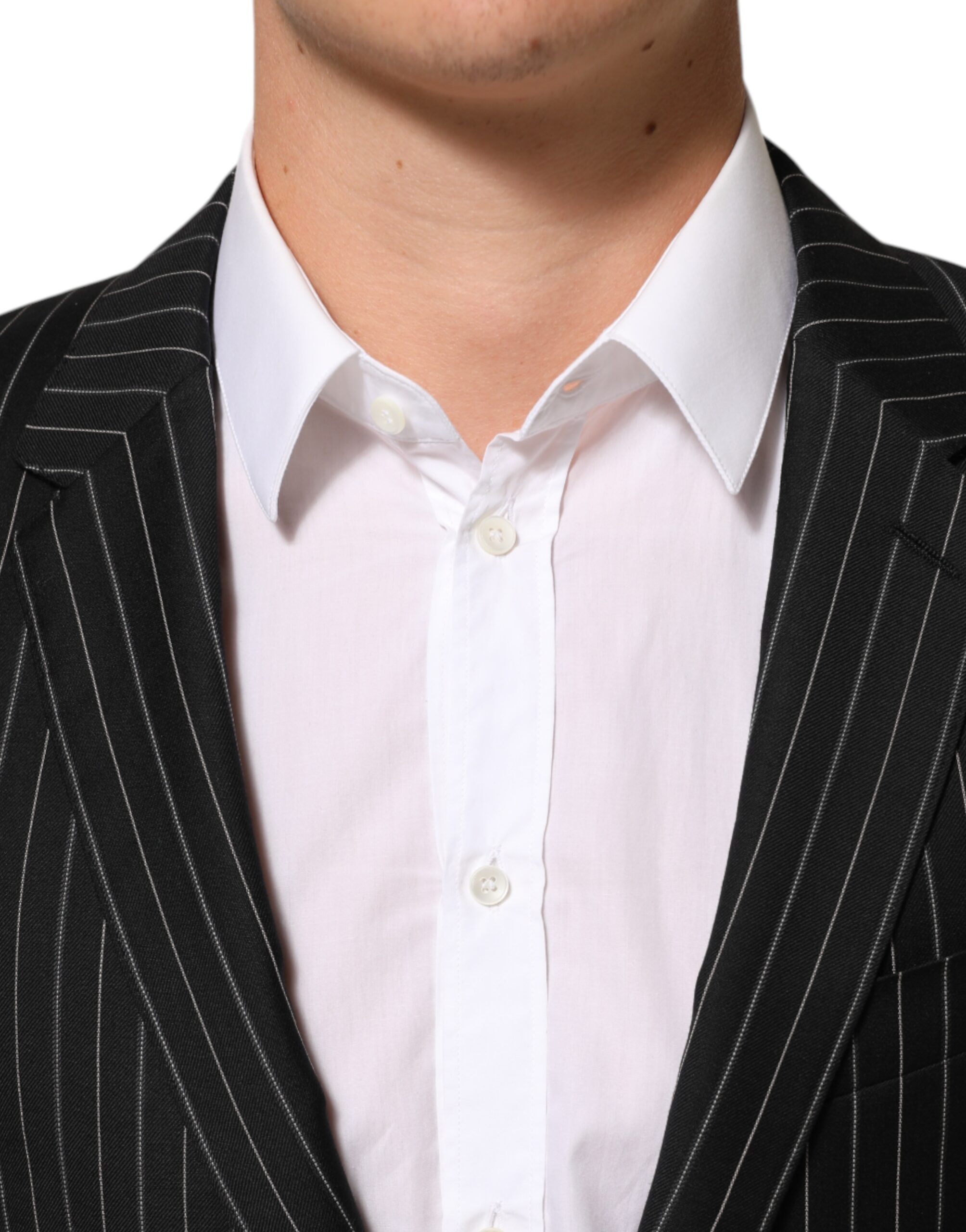 Dolce & Gabbana Dark Gray Stripes MARTINI 1 Button Suit Blazer - Image 5
