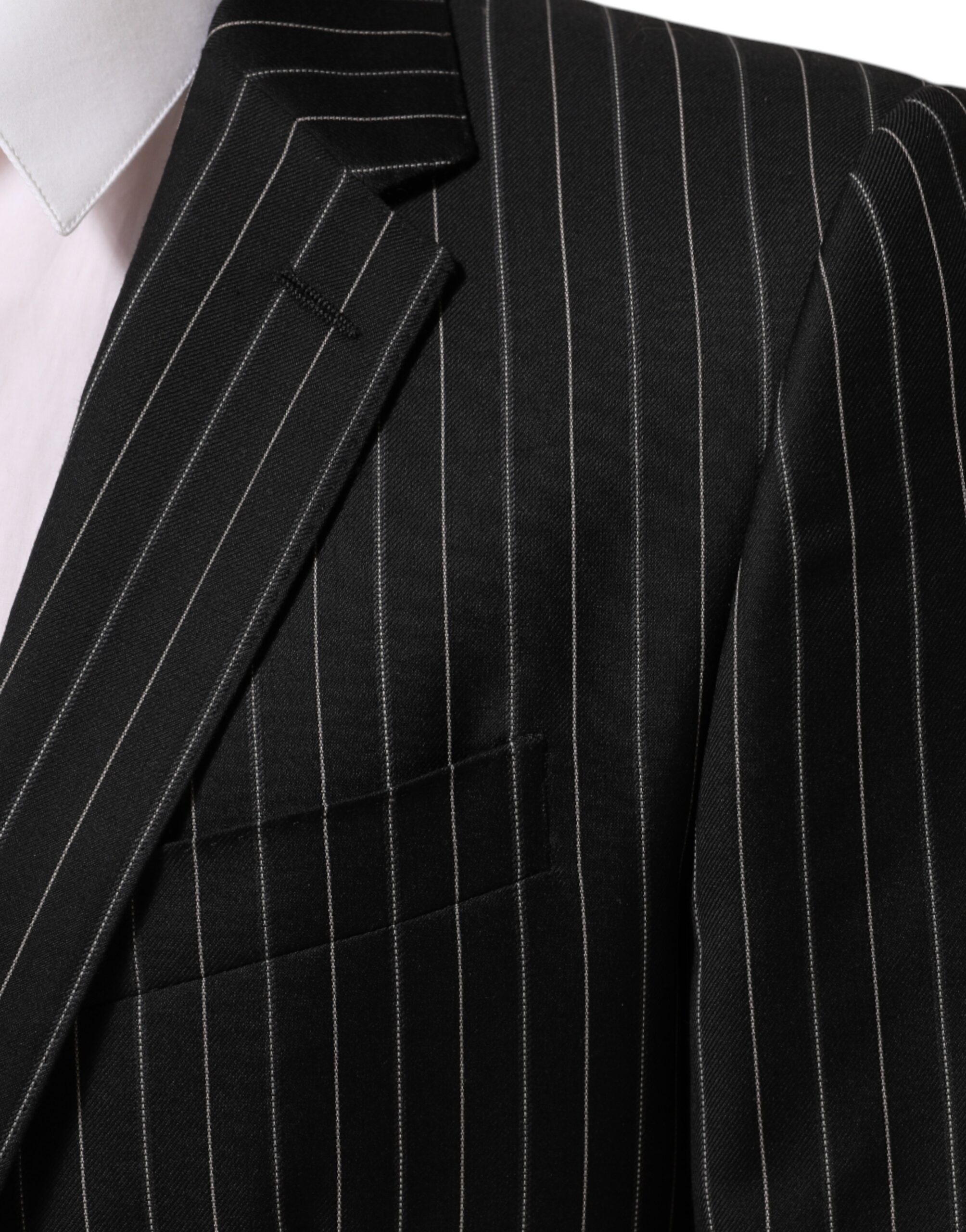 Dolce & Gabbana Dark Gray Stripes MARTINI 1 Button Suit Blazer - Image 6