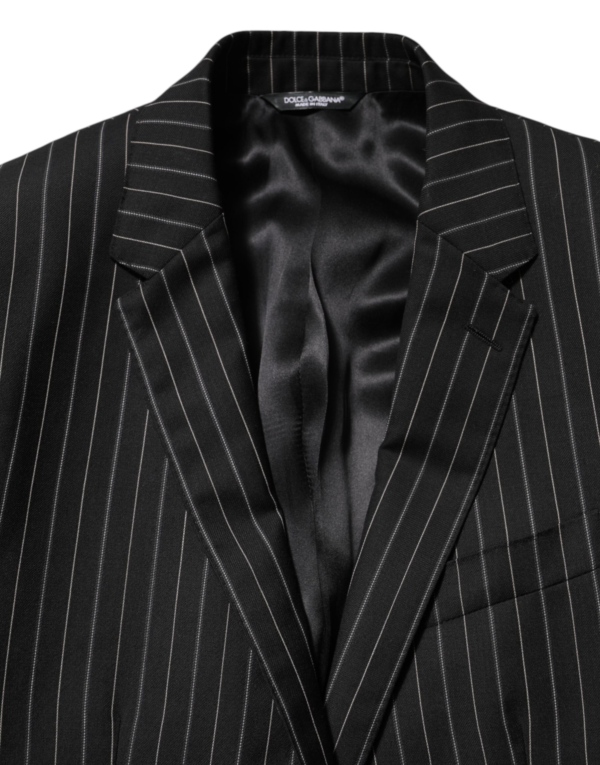 Dolce & Gabbana Dark Gray Stripes MARTINI 1 Button Suit Blazer - Image 7