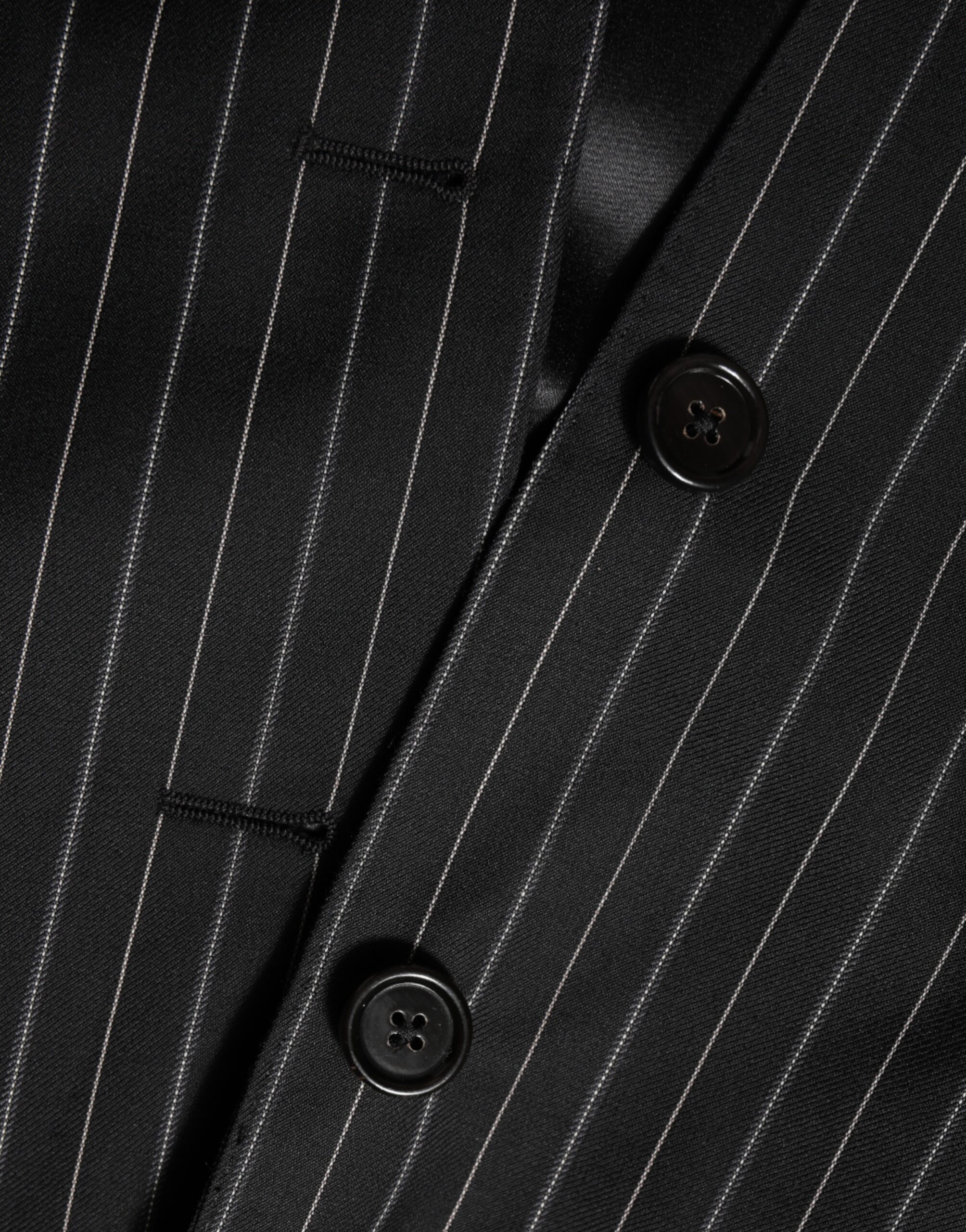 Dolce & Gabbana Dark Gray Stripes MARTINI 1 Button Suit Blazer - Image 8