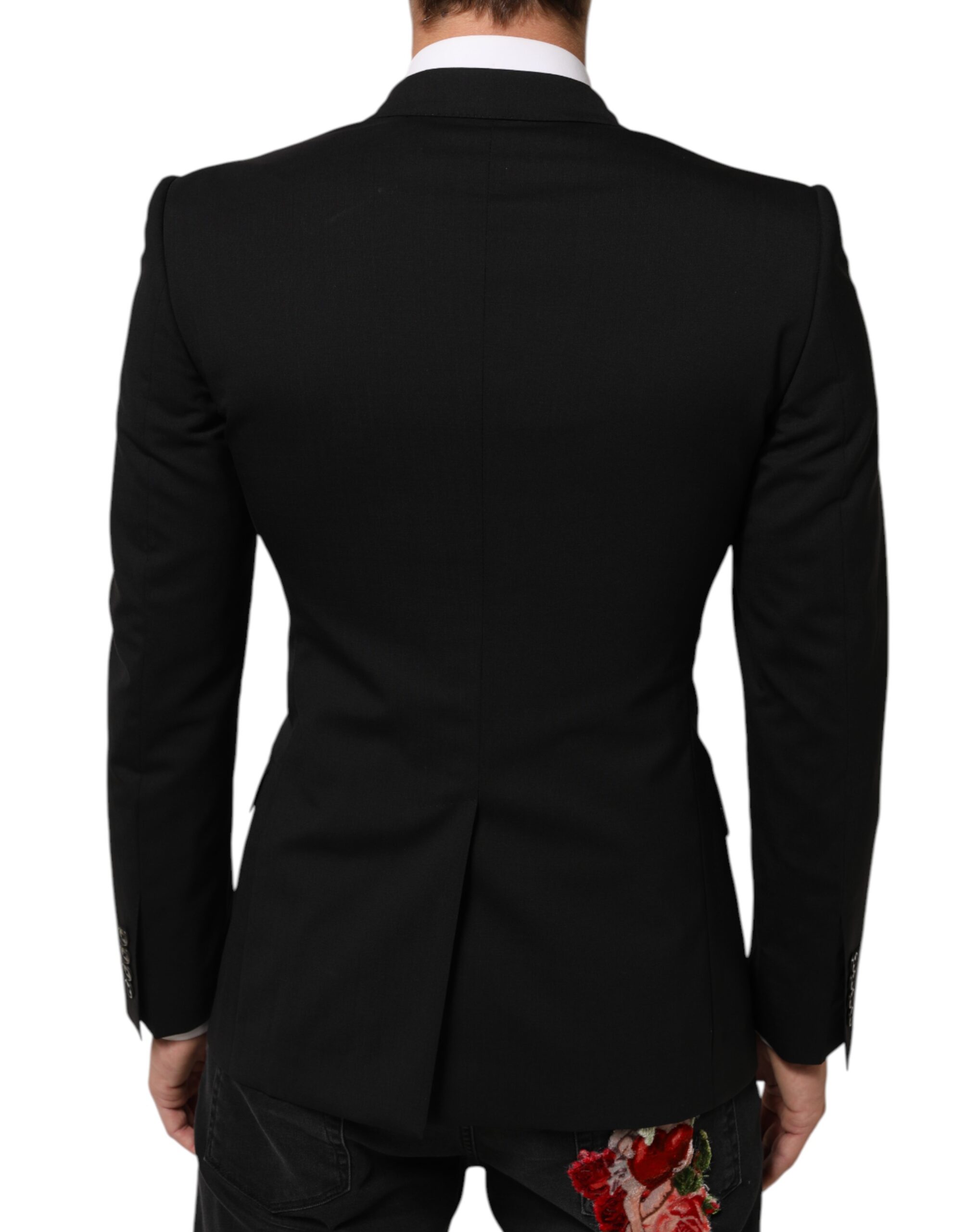 Dolce & Gabbana Black SICILIA Double Breasted Jacket Blazer - Image 4