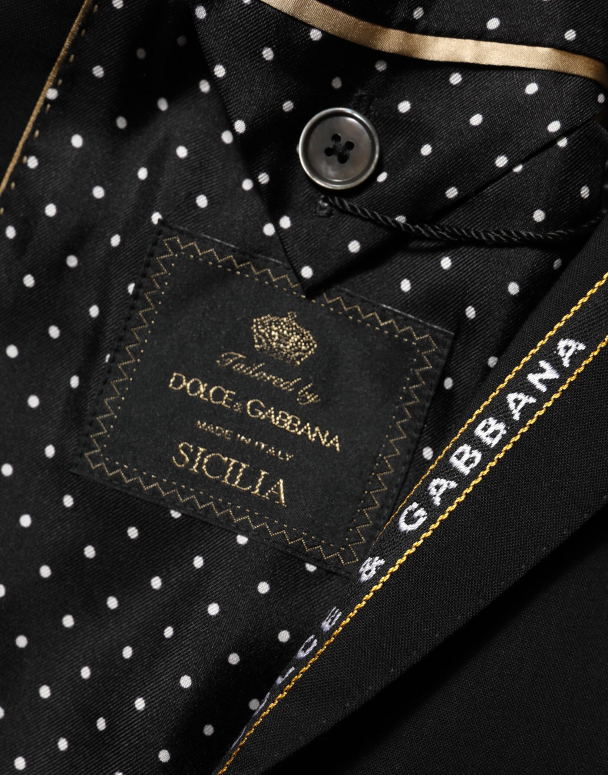 Dolce & Gabbana Black SICILIA Double Breasted Jacket Blazer - Image 8