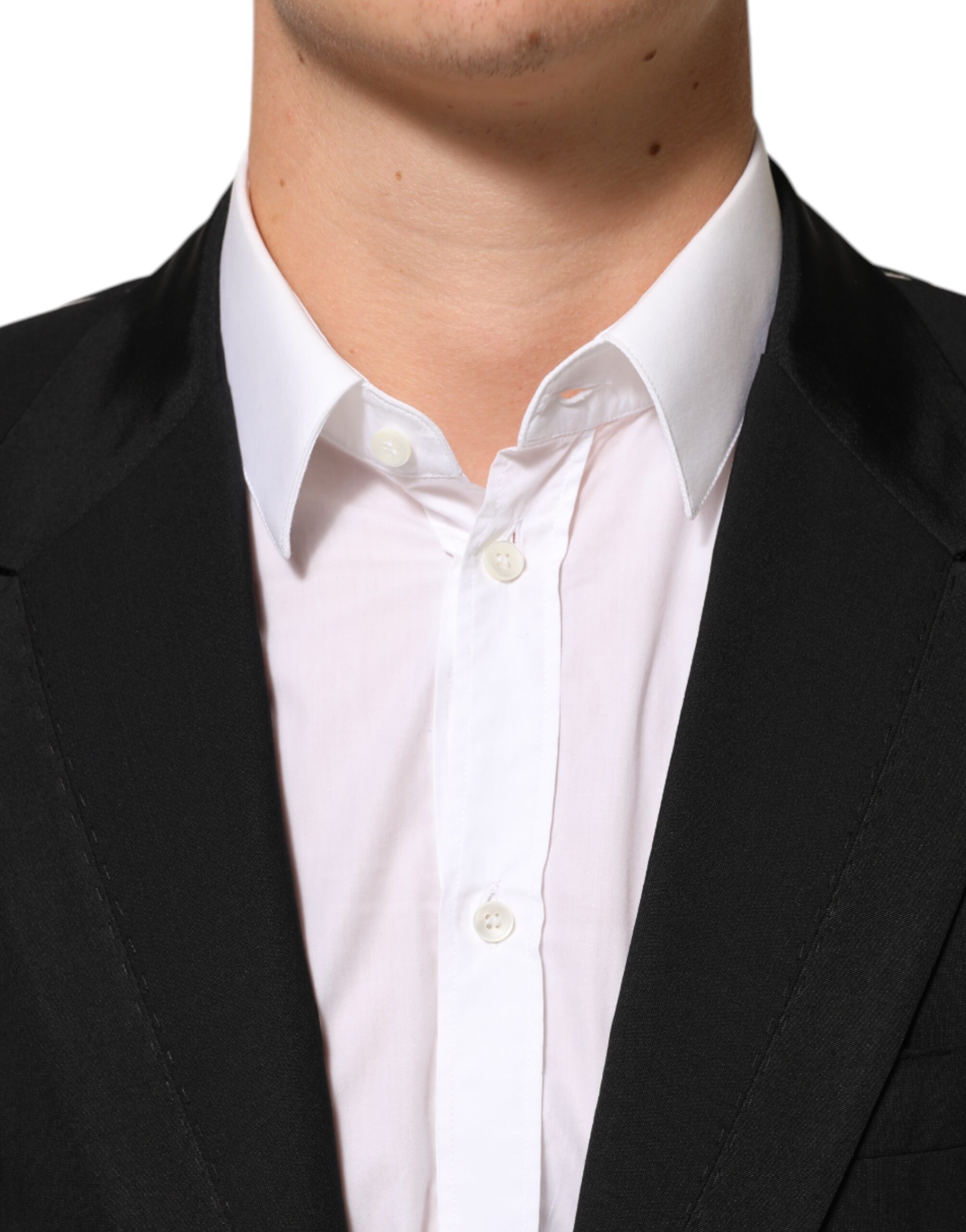 Dolce & Gabbana Black Wool 2 Buttons Suit Men Jacket Blazer - Image 5
