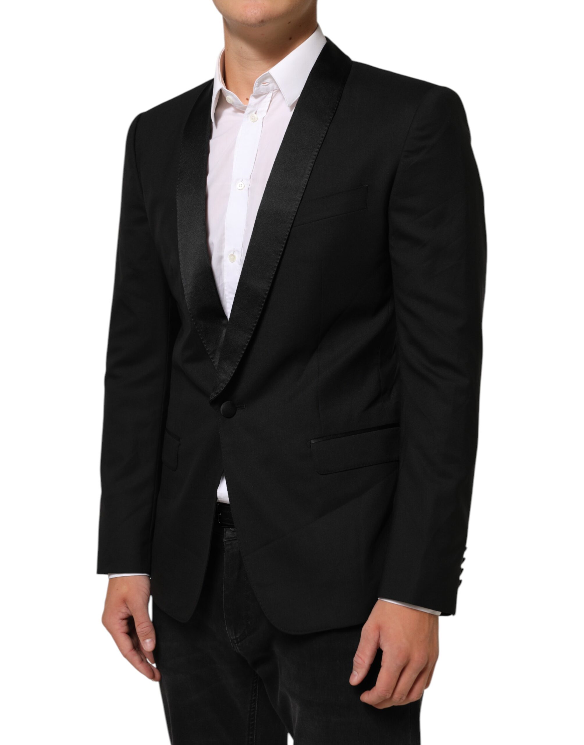 Dolce & Gabbana Black MARTINI 1 Button Suit Jacket Blazer - Image 3