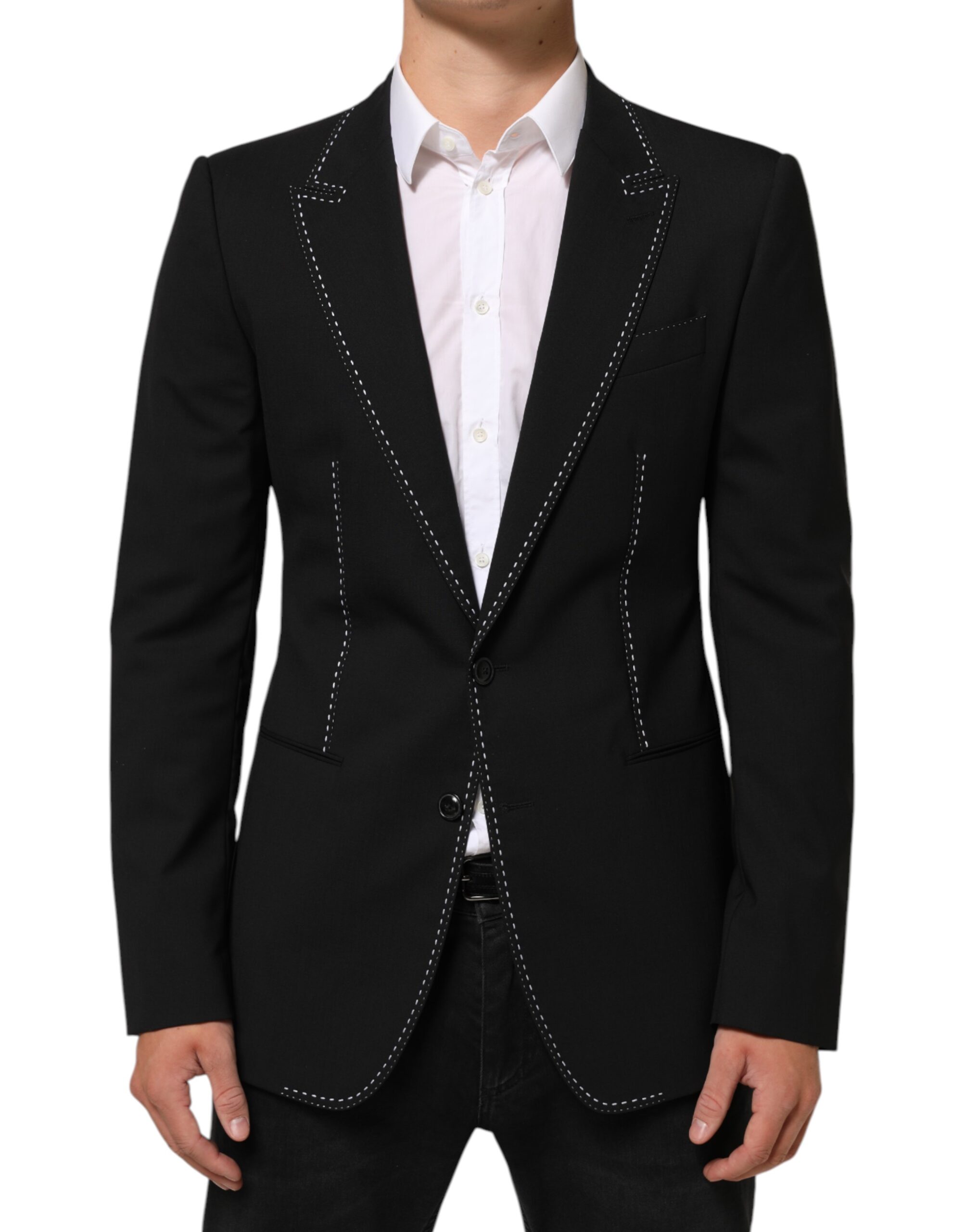 Dolce & Gabbana Black SICILIA 2 Buttons Suit Jacket Blazer - Image 2