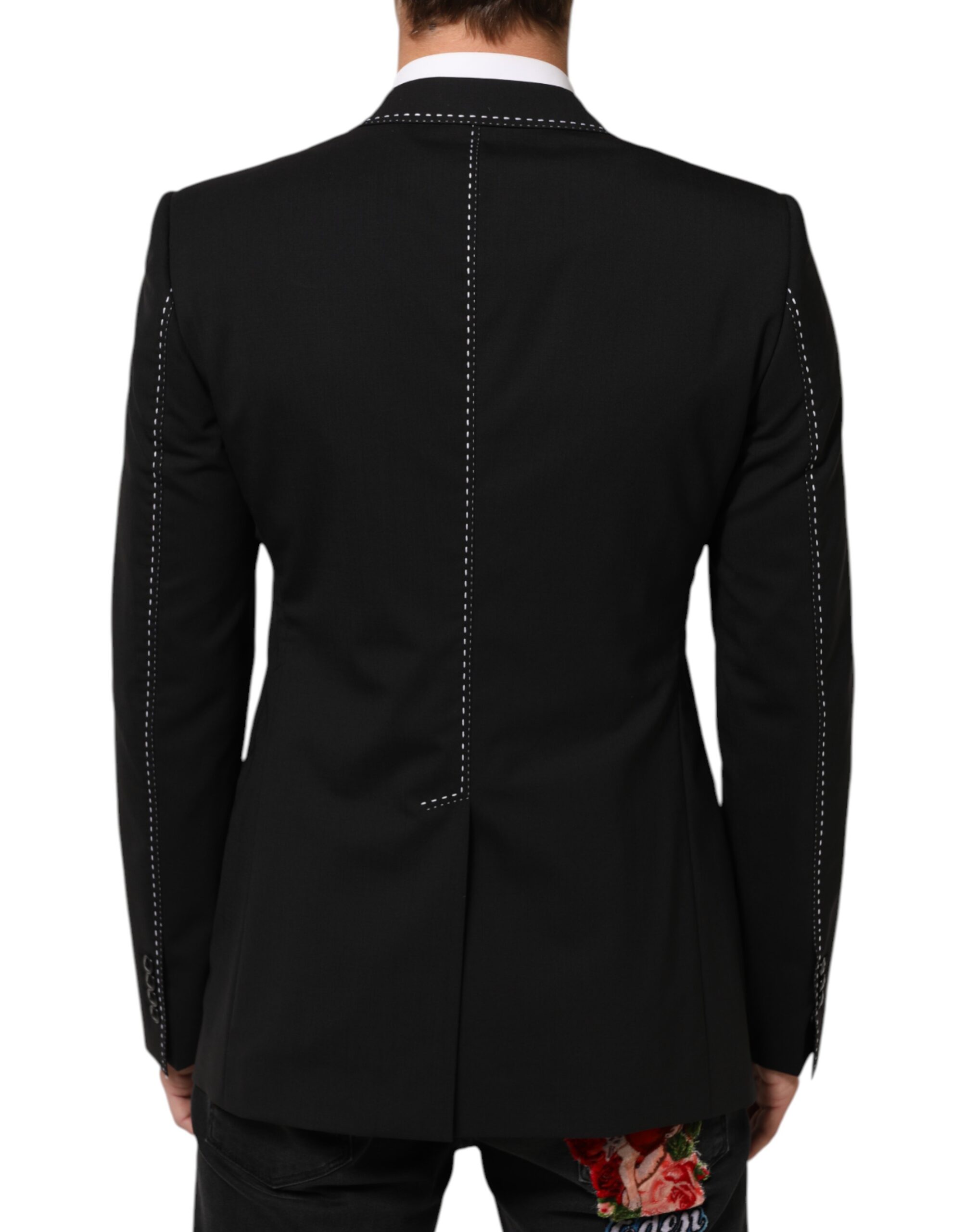 Dolce & Gabbana Black SICILIA 2 Buttons Suit Jacket Blazer - Image 4