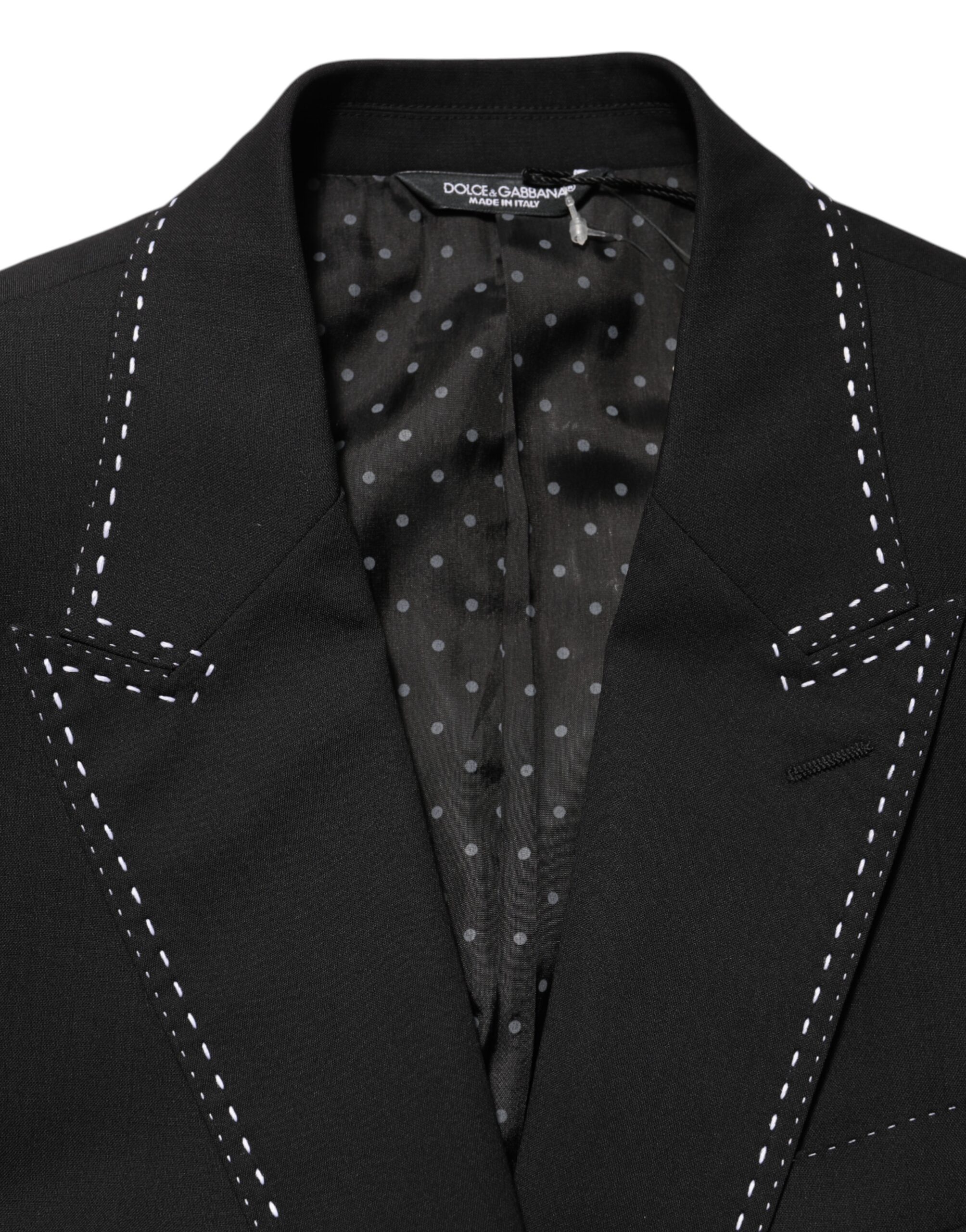 Dolce & Gabbana Black SICILIA 2 Buttons Suit Jacket Blazer - Image 6