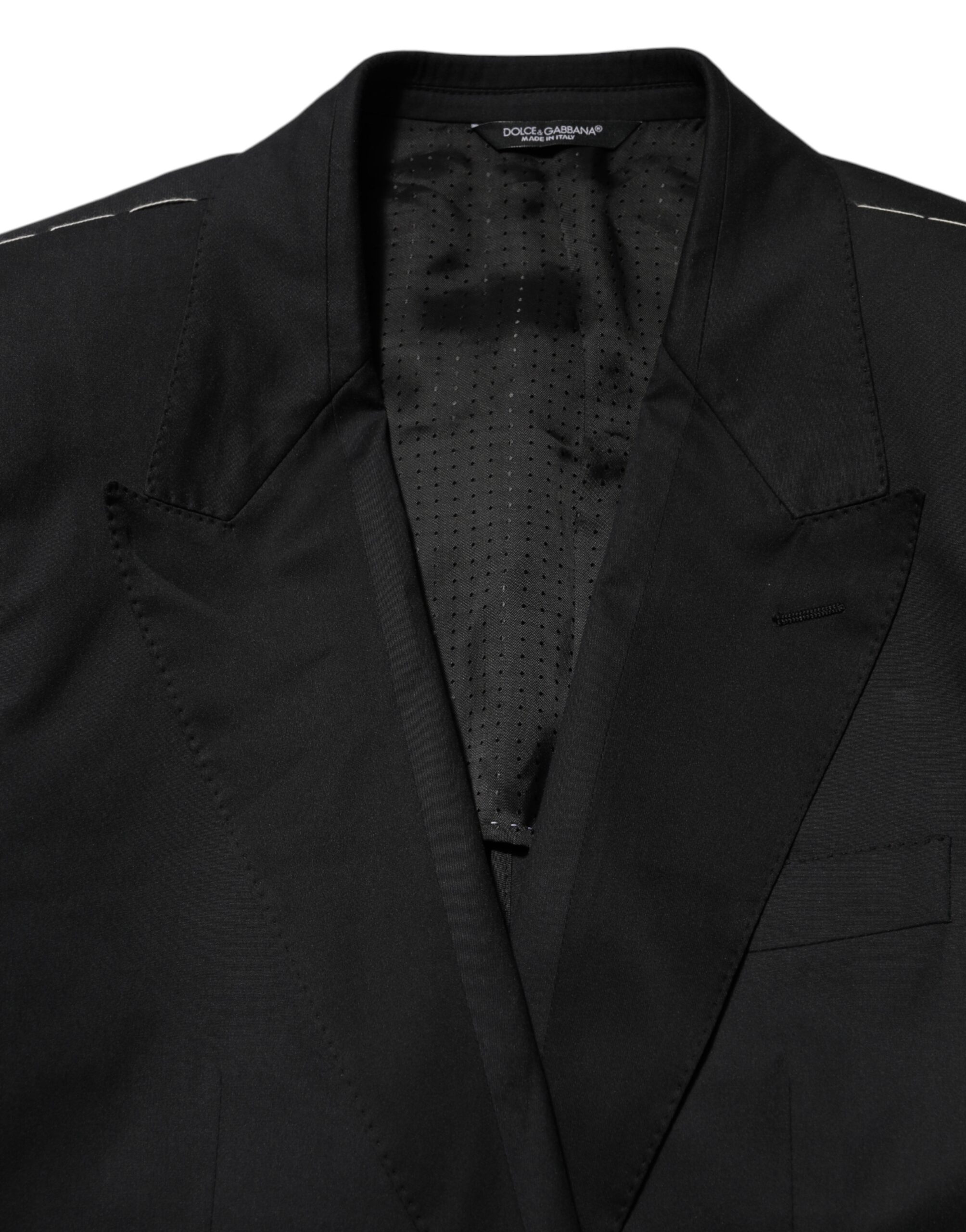 Dolce & Gabbana Black Cotton 2 Buttons Suit Jacket Blazer - Image 7