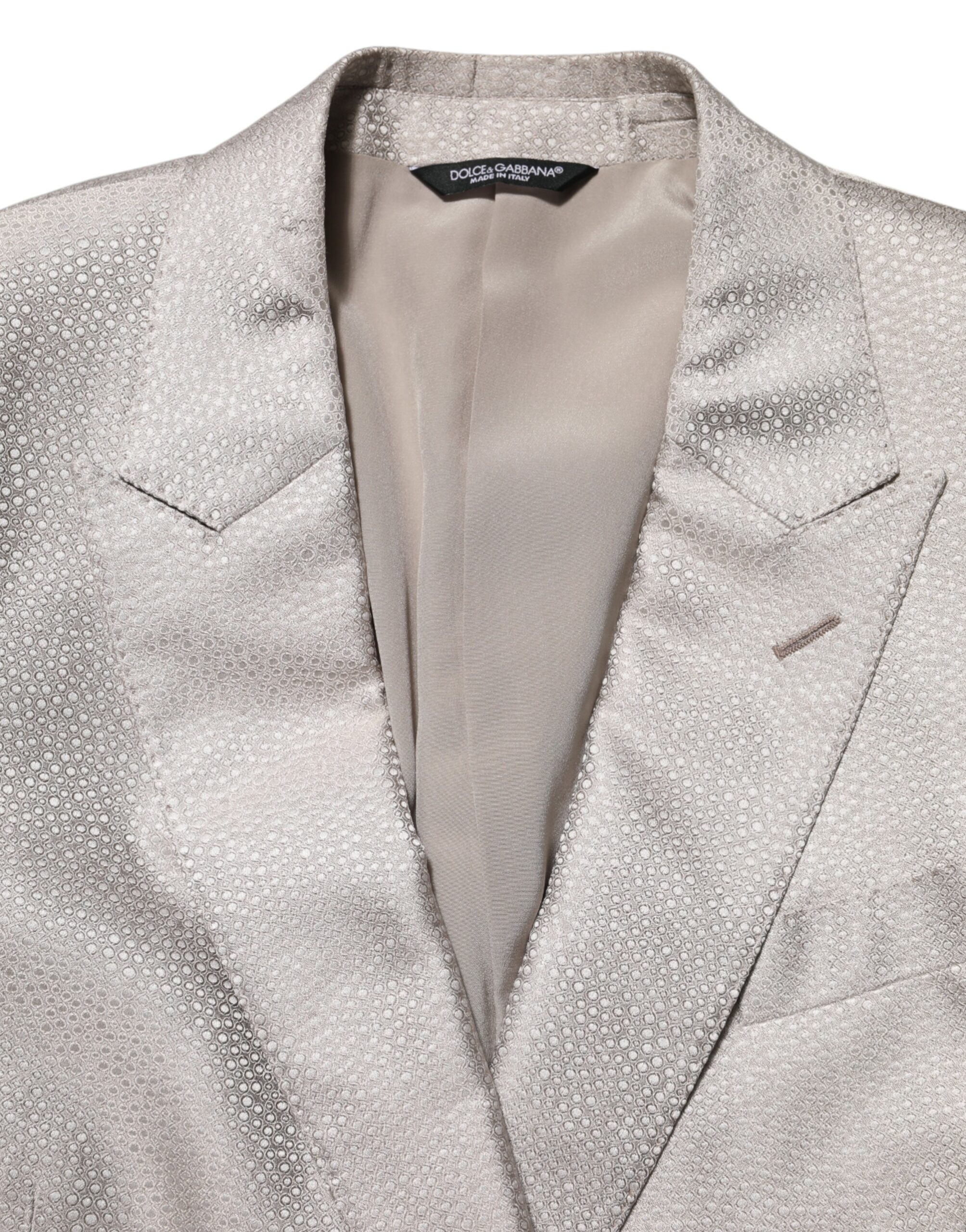 Dolce & Gabbana Beige MARTINI Double-Breasted Suit Blazer - Image 7