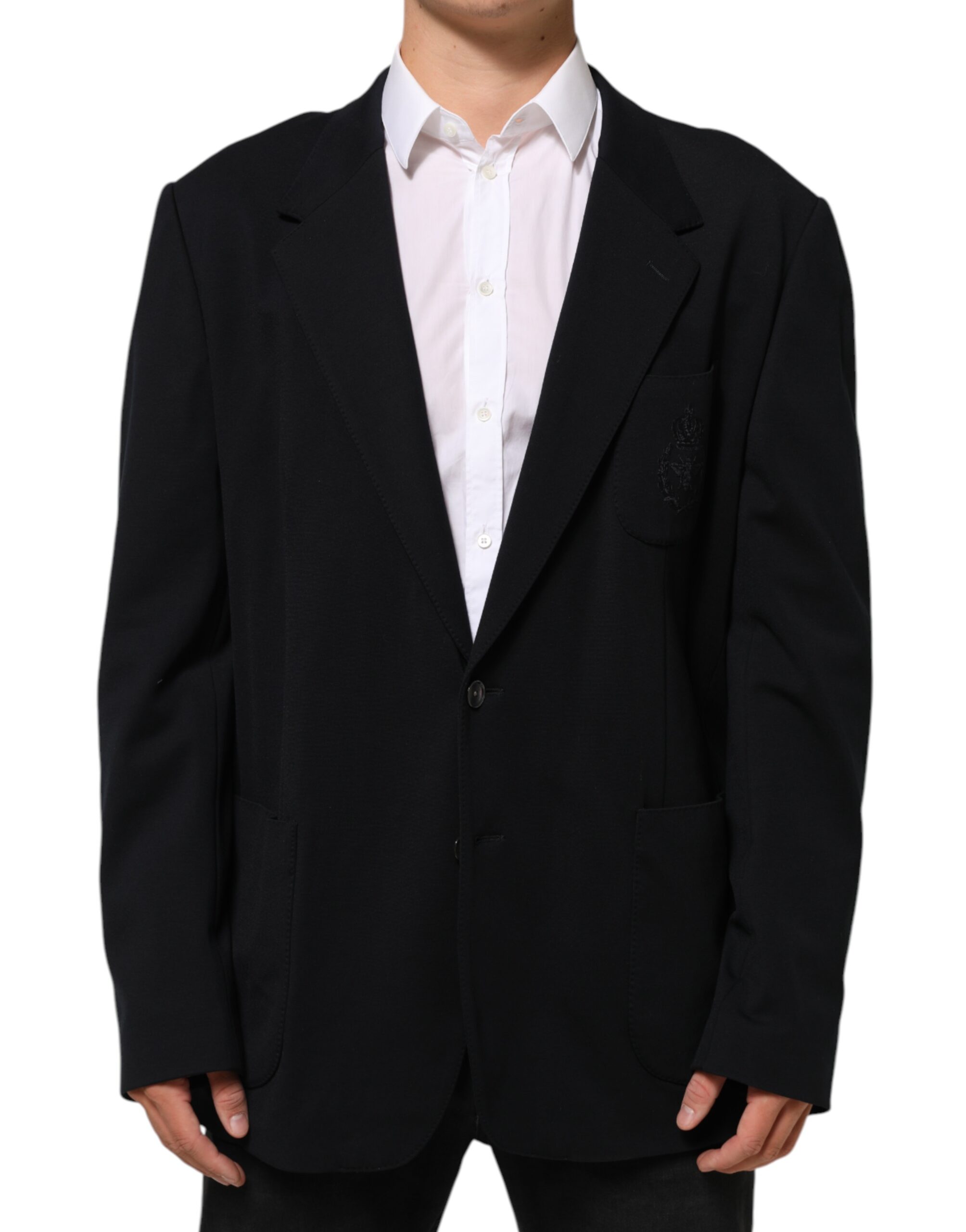 Dolce & Gabbana Black Viscose 2 Buttons Suit Jacket Blazer - Image 2