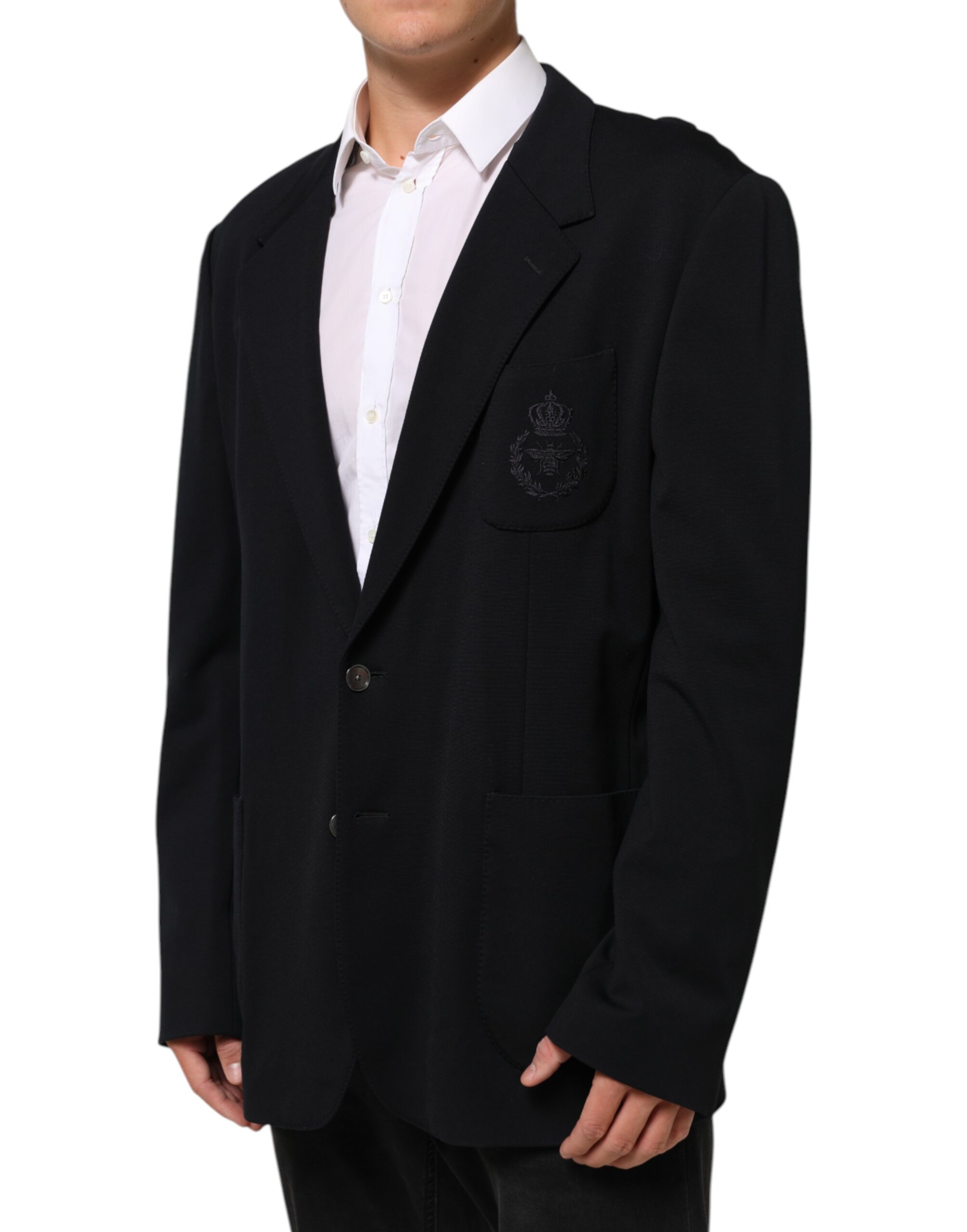 Dolce & Gabbana Black Viscose 2 Buttons Suit Jacket Blazer - Image 3