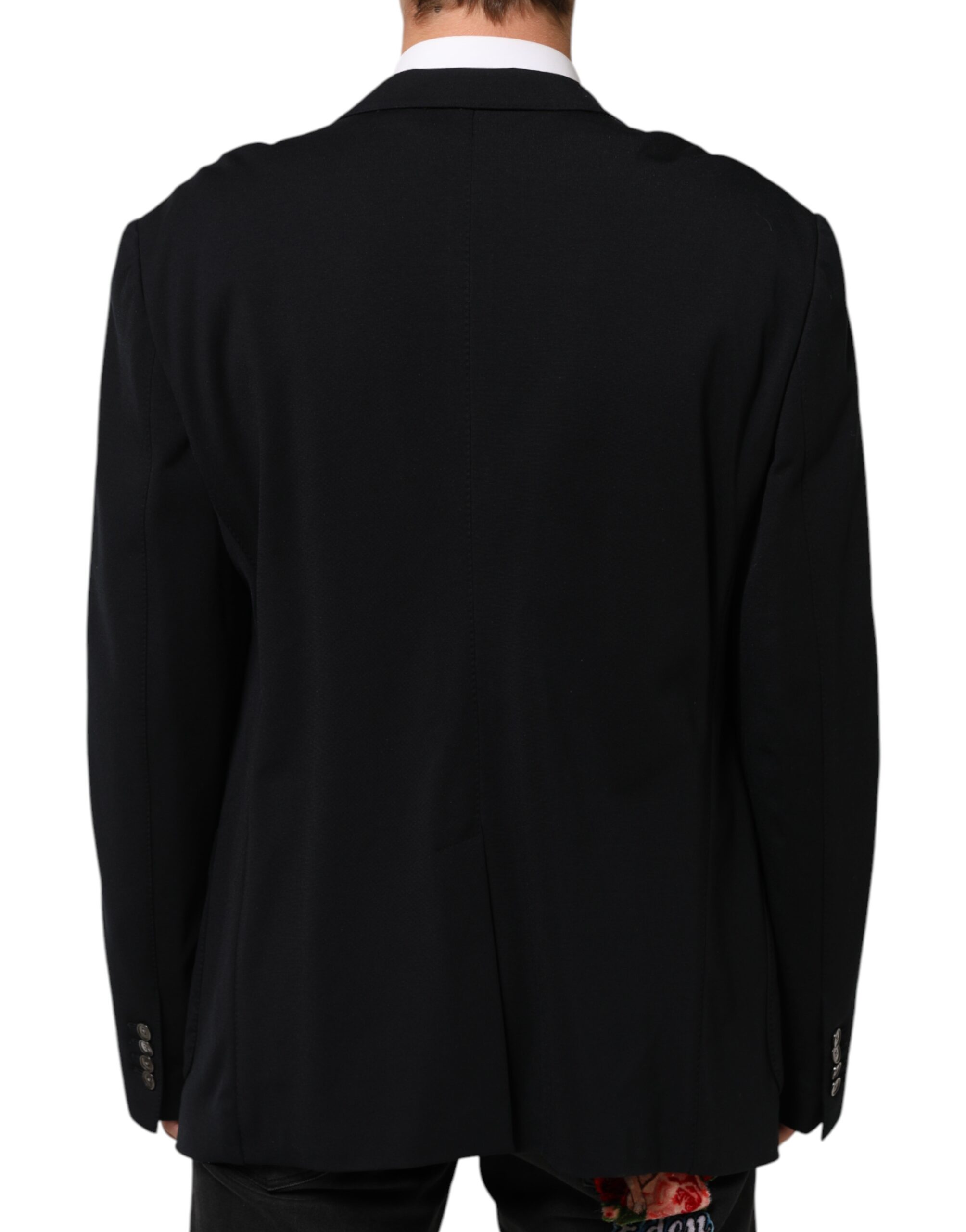 Dolce & Gabbana Black Viscose 2 Buttons Suit Jacket Blazer - Image 4