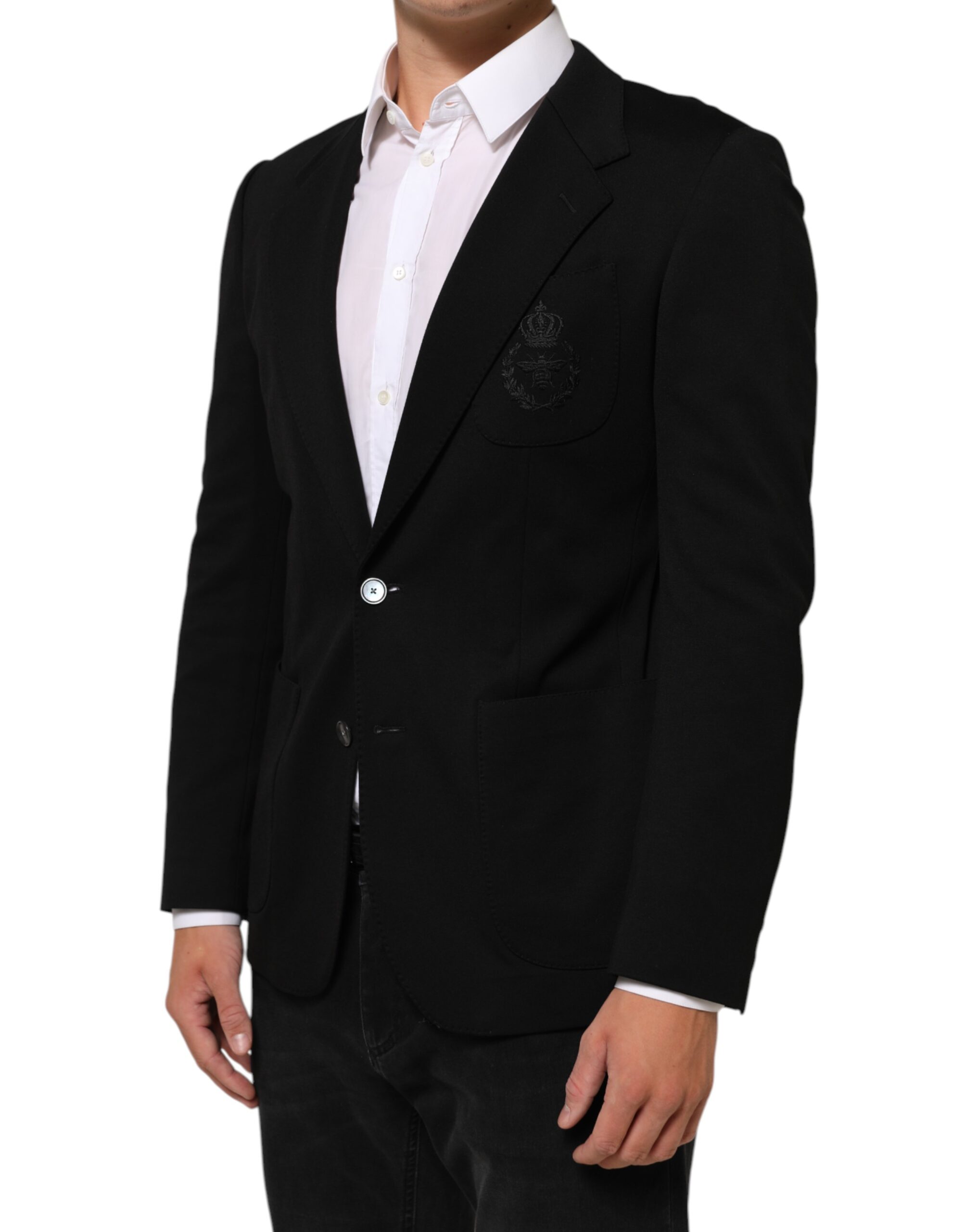 Dolce & Gabbana Black Viscose 2 Buttons Suit Jacket Blazer - Image 3