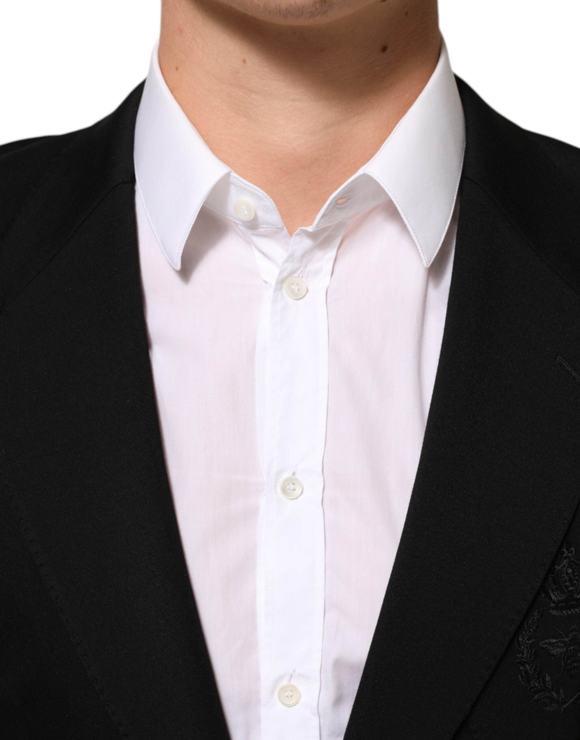 Dolce & Gabbana Black Viscose 2 Buttons Suit Jacket Blazer - Image 5