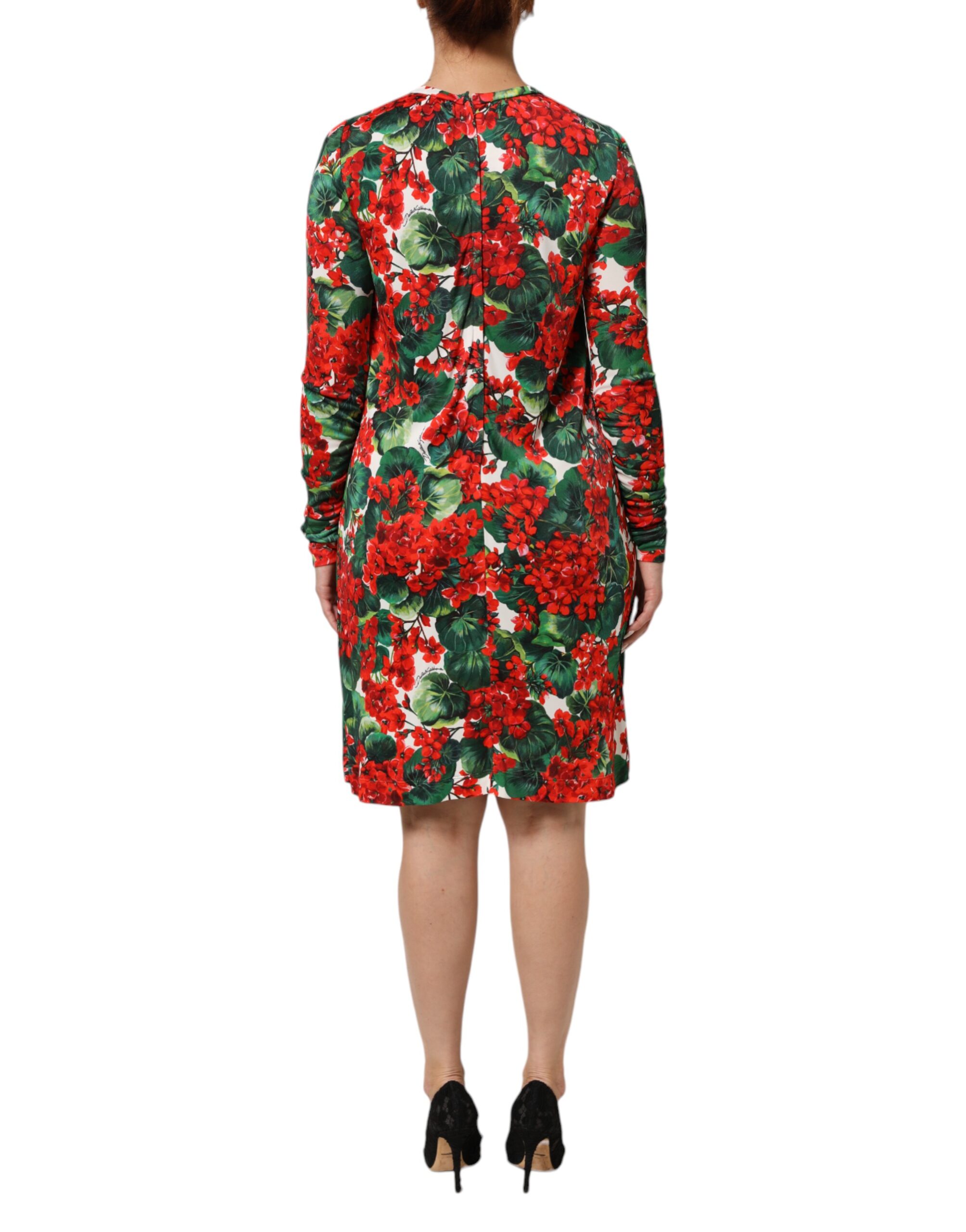 Dolce & Gabbana Multicolor Floral Short Portofino Dress - Image 4