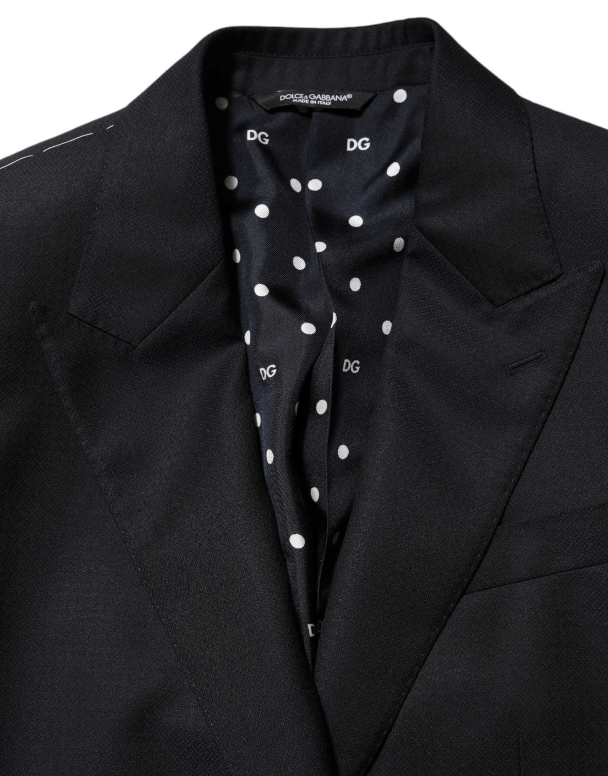 Dolce & Gabbana Dark Blue Wool NAPOLI 2 Button Men Suit Blazer - Image 7