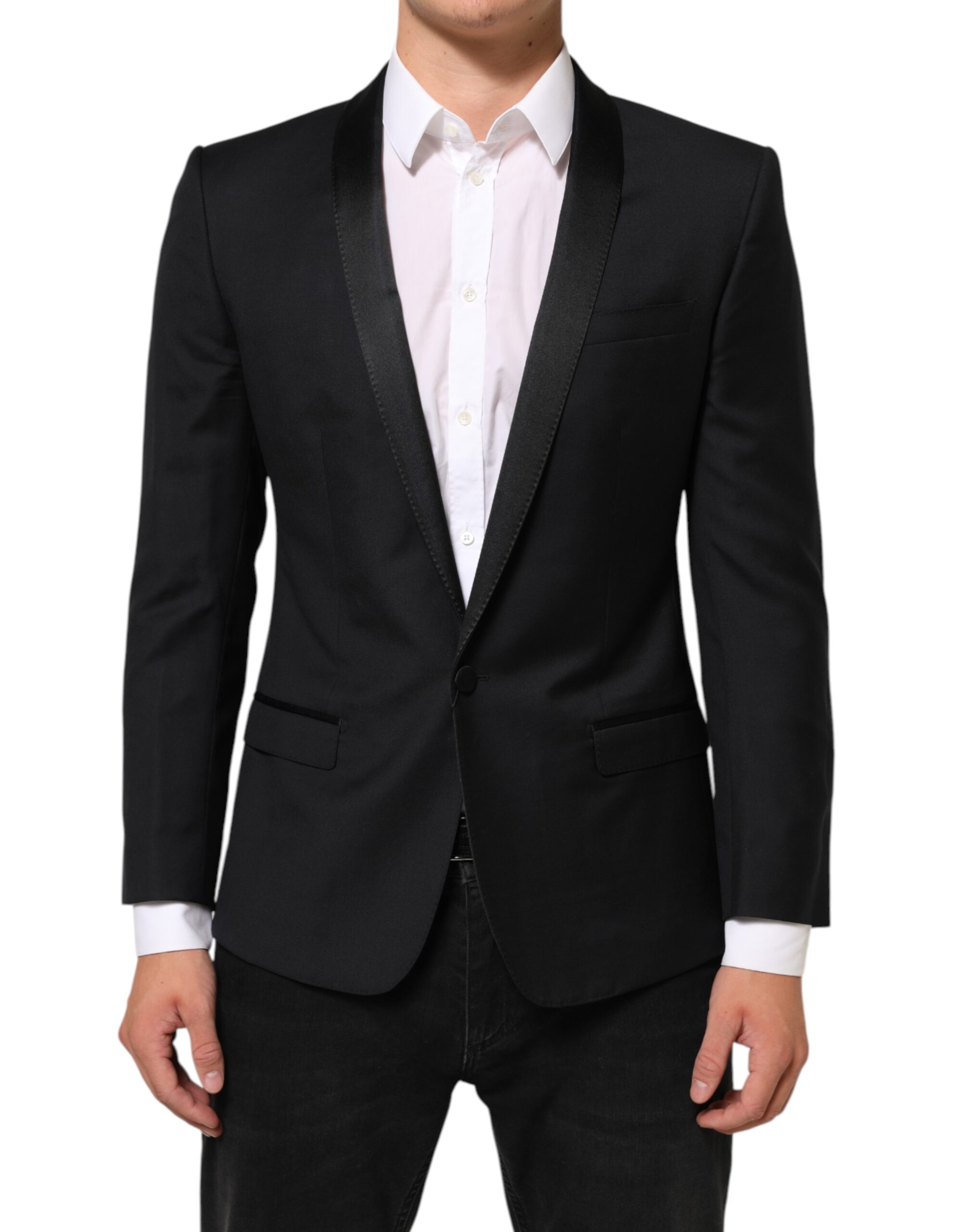 Dolce & Gabbana Black GOLD 1 Button Suit Jacket Men Blazer - Image 2