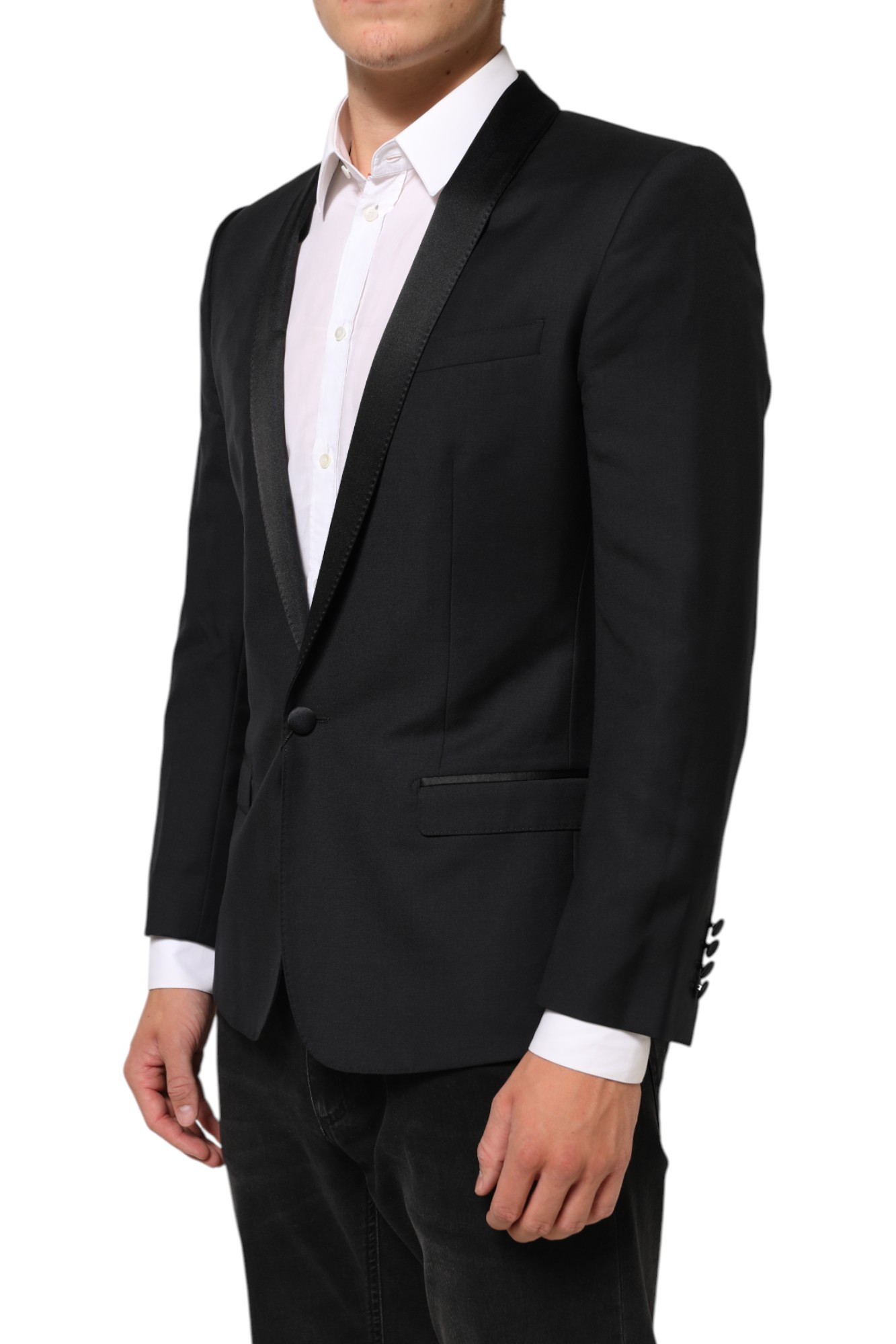 Dolce & Gabbana Black GOLD 1 Button Suit Jacket Men Blazer - Image 3