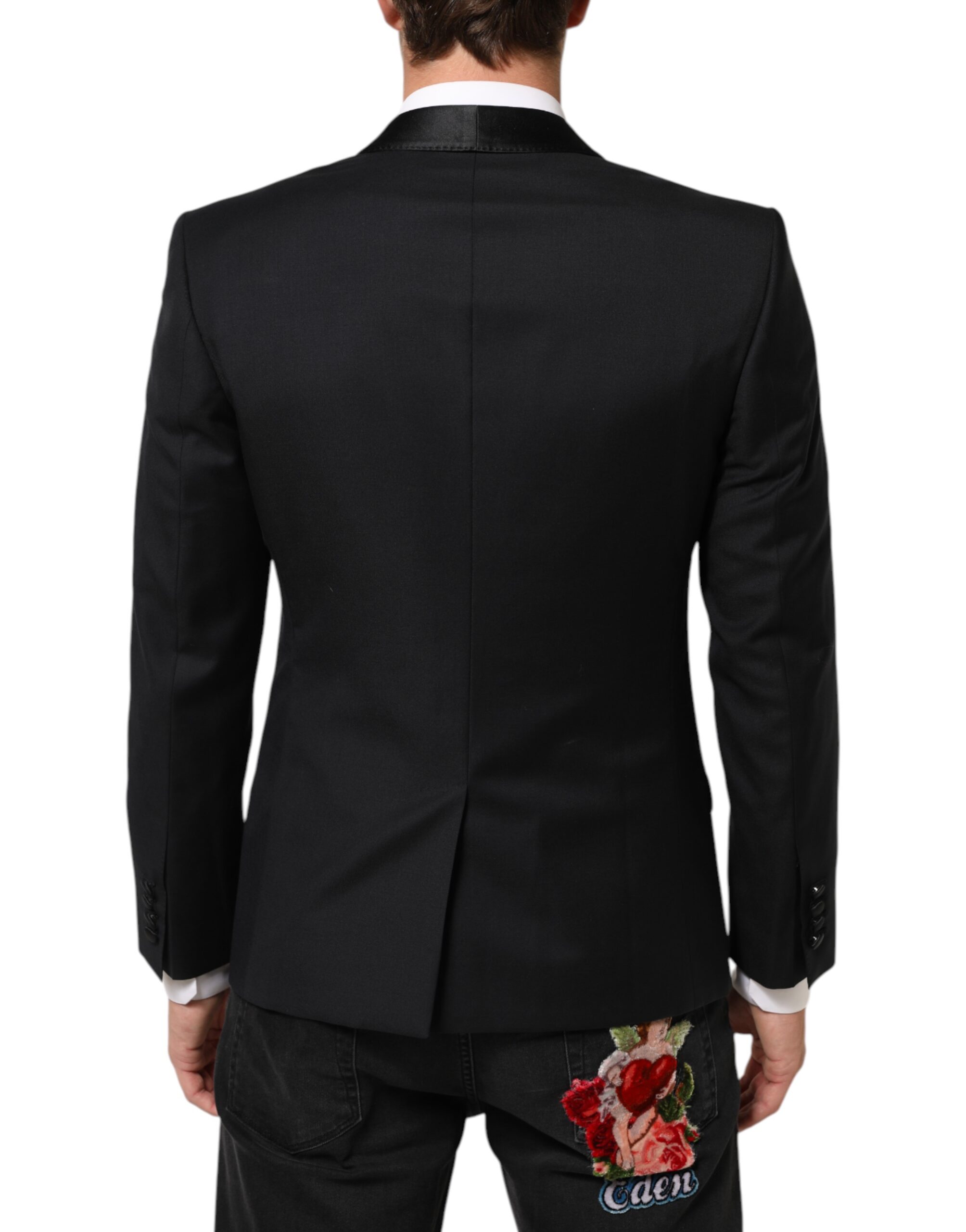 Dolce & Gabbana Black GOLD 1 Button Suit Jacket Men Blazer - Image 4