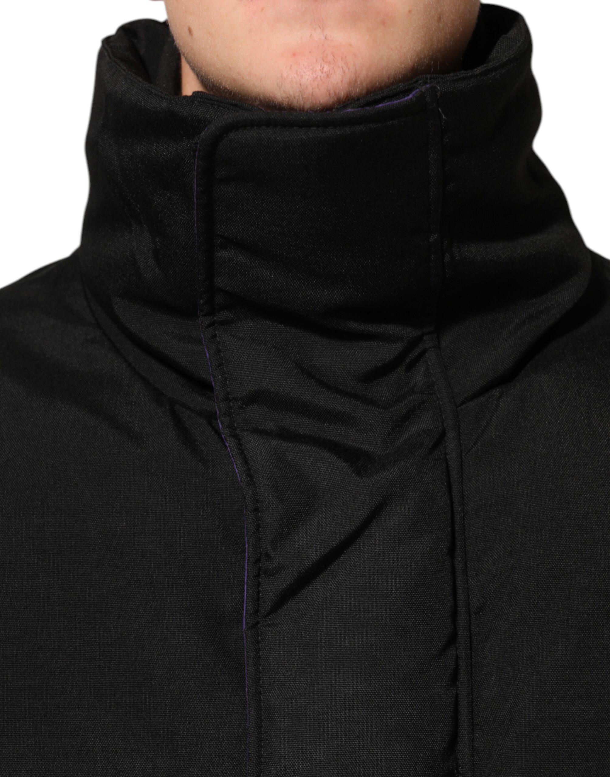 Dolce & Gabbana Black Nylon Puffer Men Full Zip Jacket - Image 5