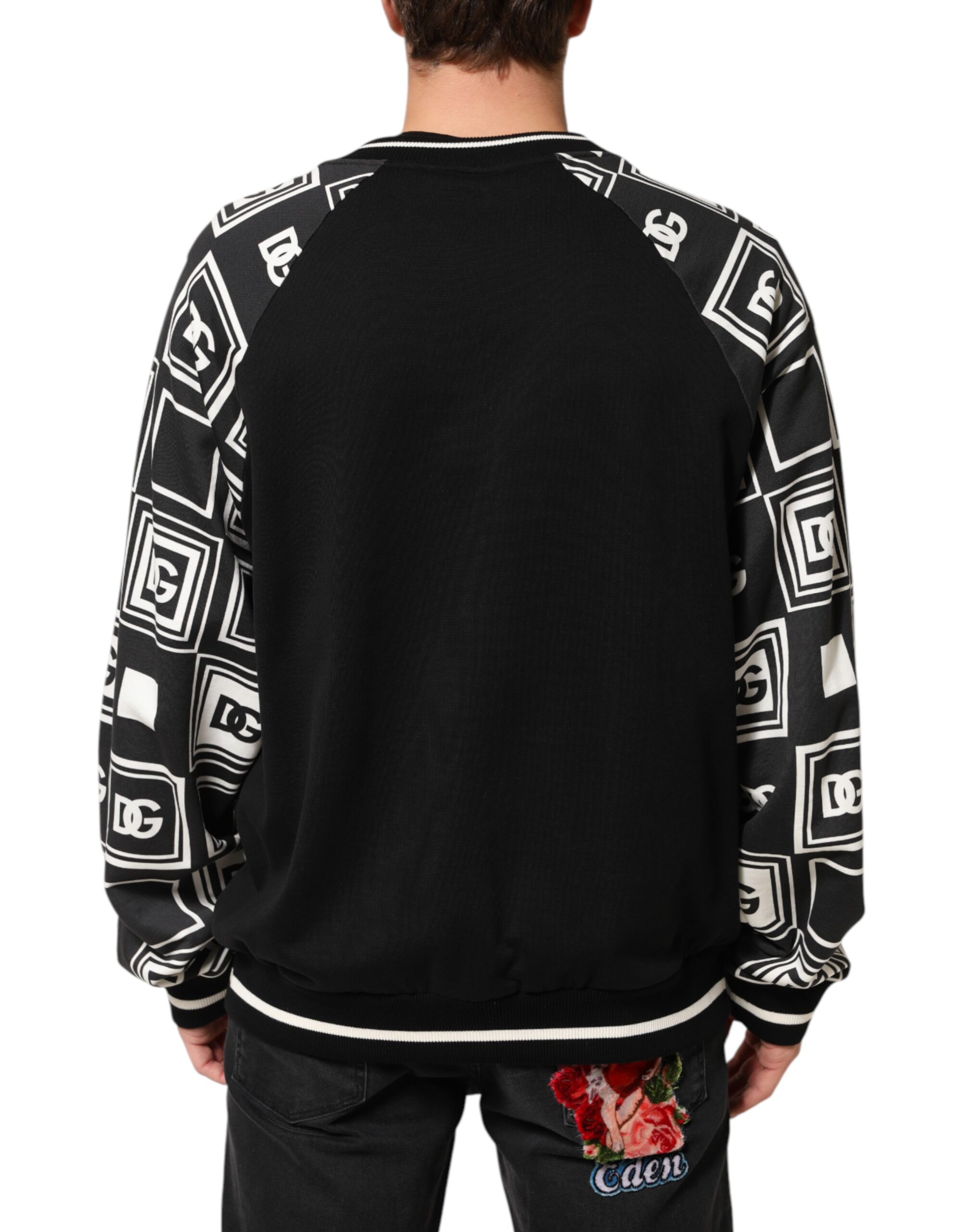 Dolce & Gabbana Black Magnificent DG Logo Sweatshirt Sweater - Image 4
