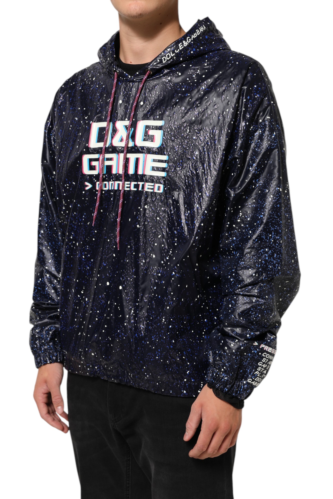 Dolce & Gabbana Blue D&G Game Hooded Men Sweatshirt Sweater - Image 3