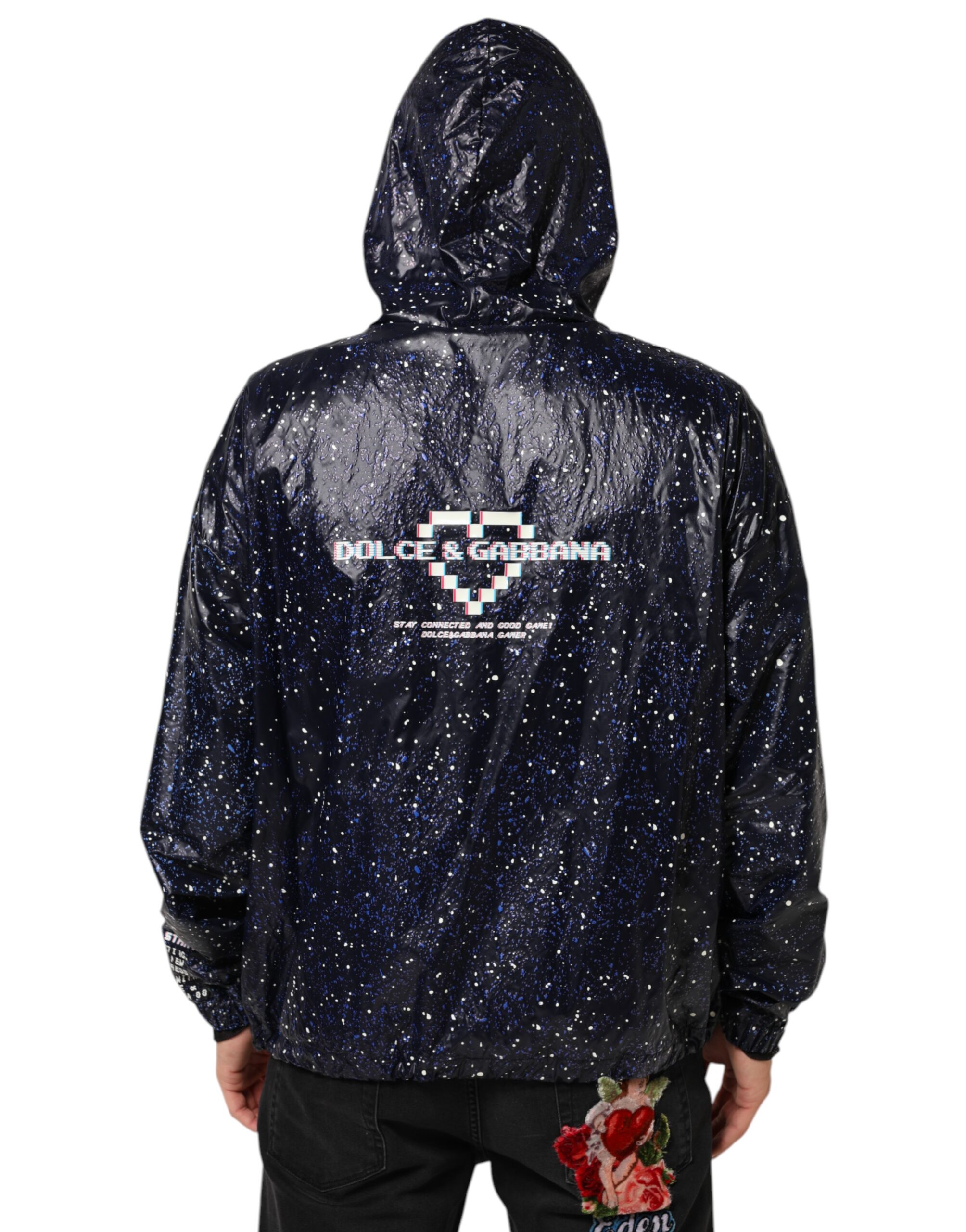 Dolce & Gabbana Blue D&G Game Hooded Men Sweatshirt Sweater - Image 4
