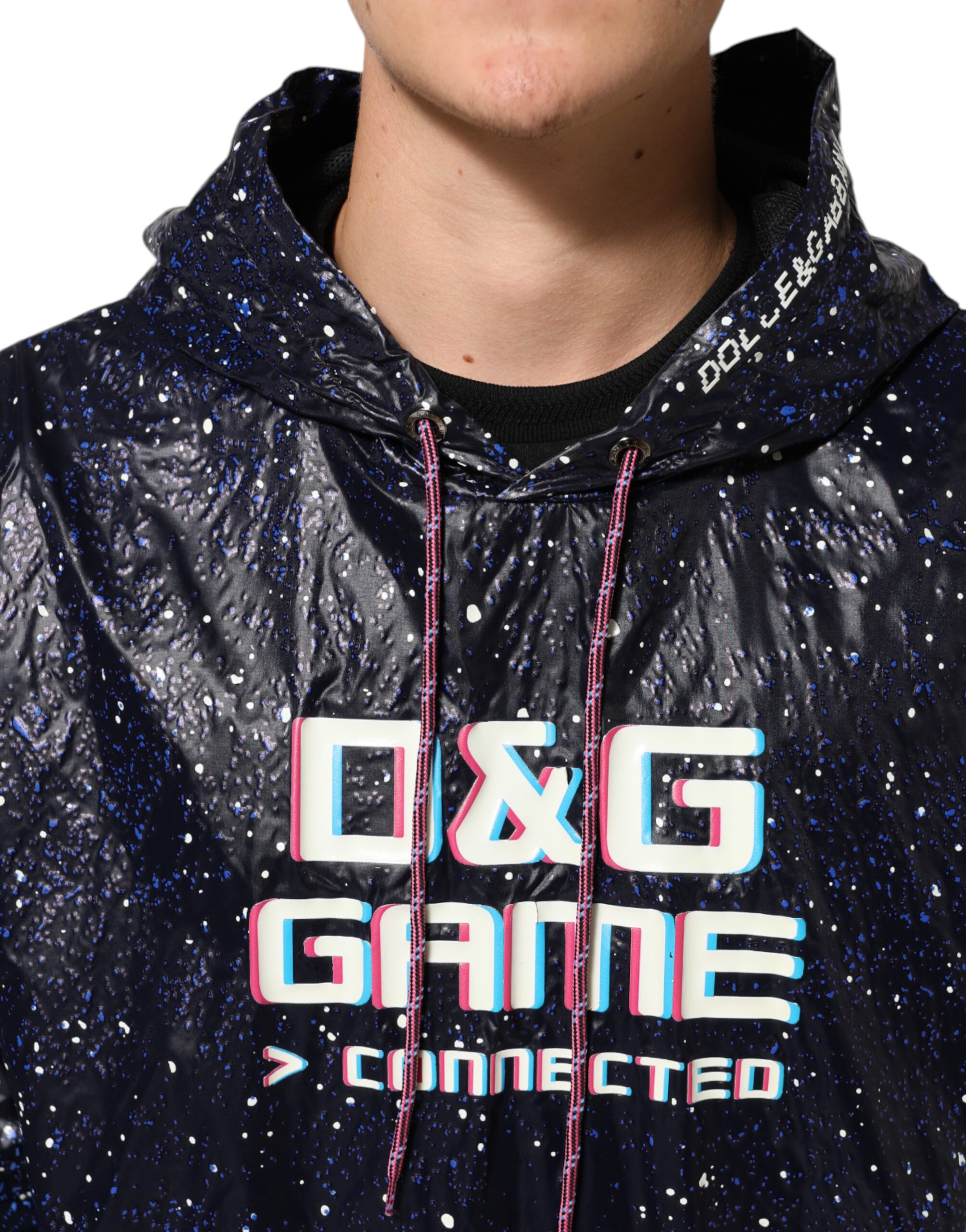 Dolce & Gabbana Blue D&G Game Hooded Men Sweatshirt Sweater - Image 5