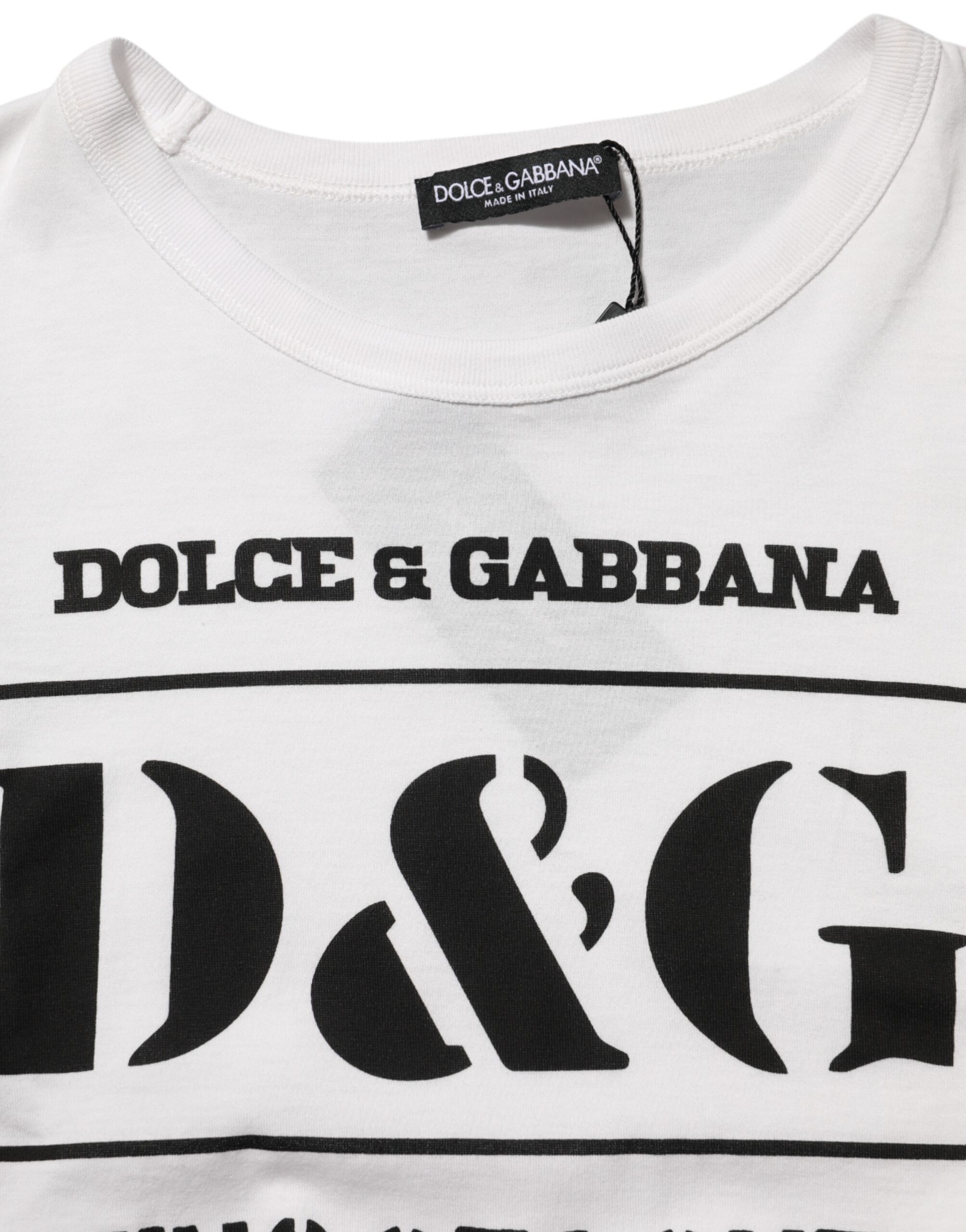 Dolce & Gabbana White Logo Camouflage Crew Neck Men T-shirt - Image 7