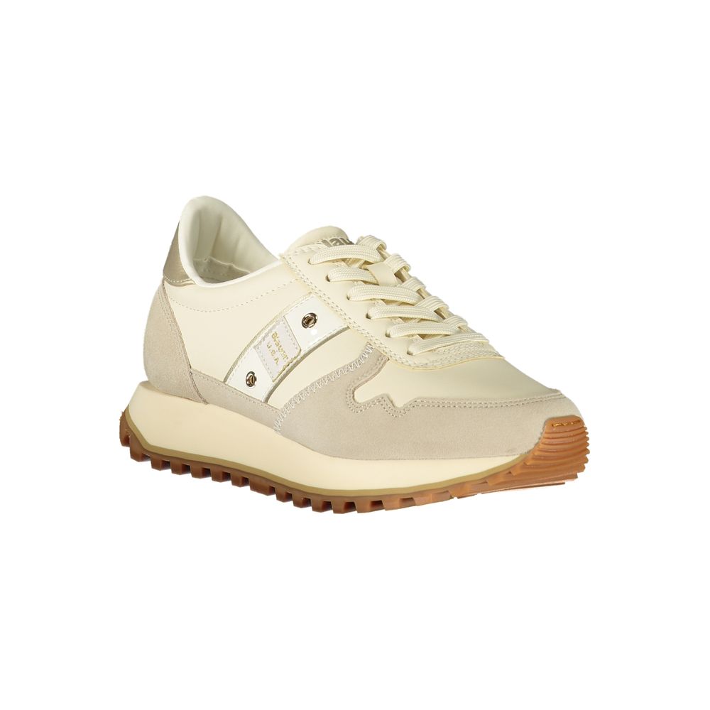 Blauer Beige Leather Women Sneaker - Image 2