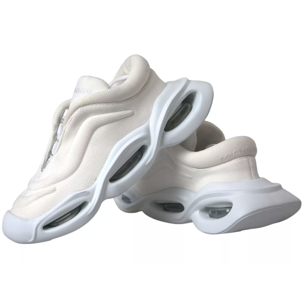 Dolce & Gabbana White Polyester Sneaker - Image 4