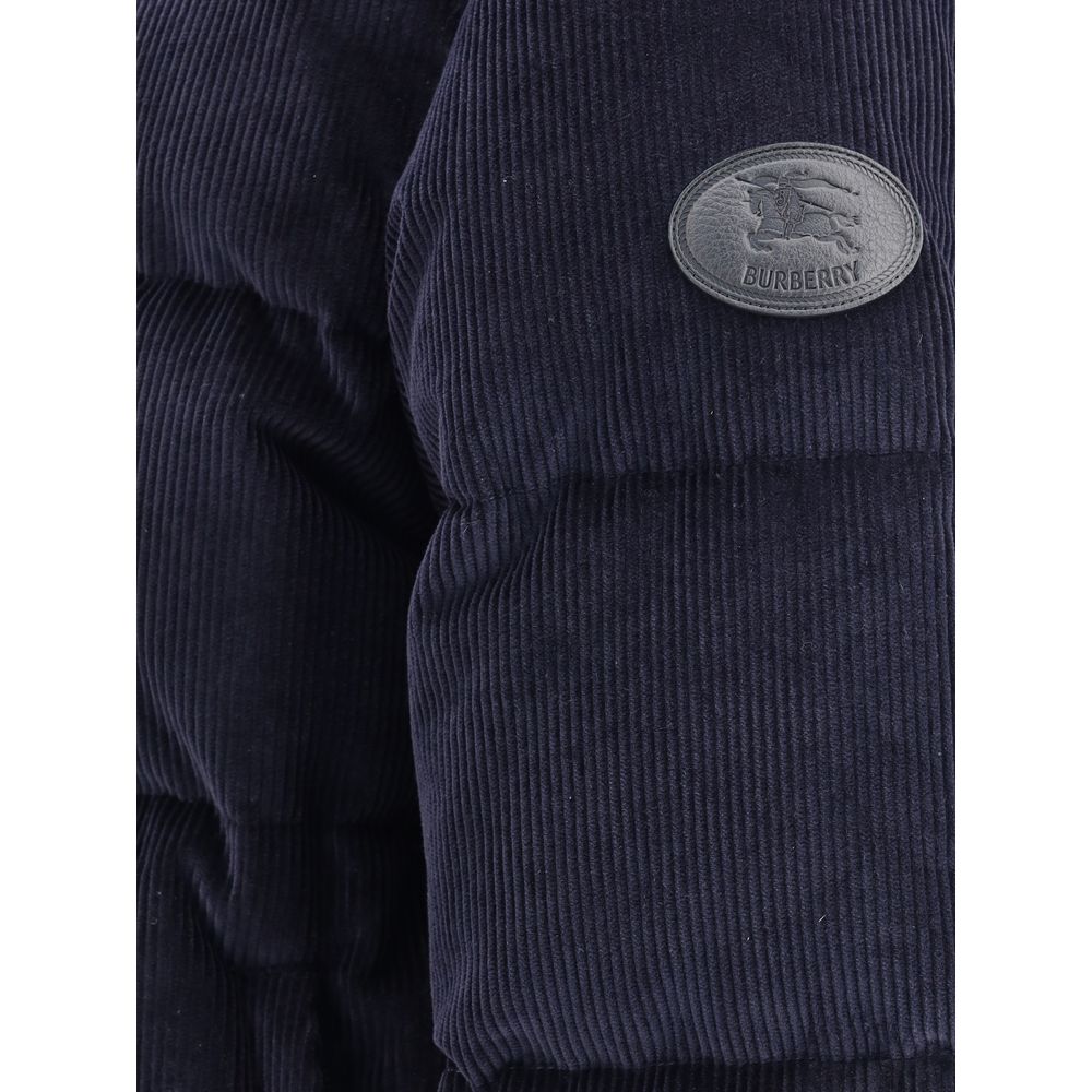 Burberry Blue Cotton Coat - Image 3