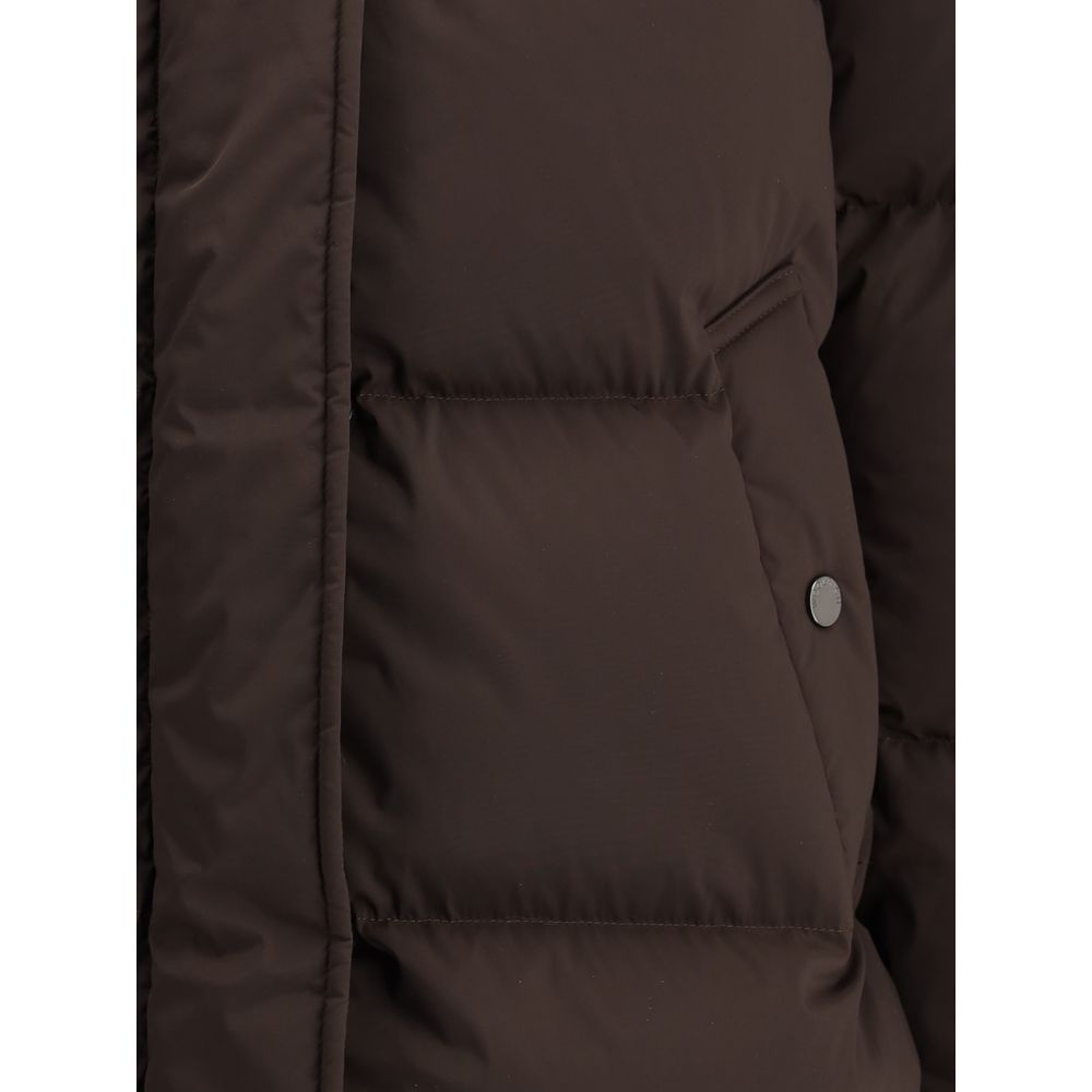 Woolrich Brown Goose Down Parka - Image 3